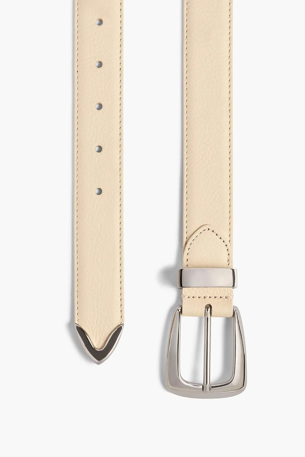 KHAITE Benny Belt - Dark Ivory/ Silver KHAITE