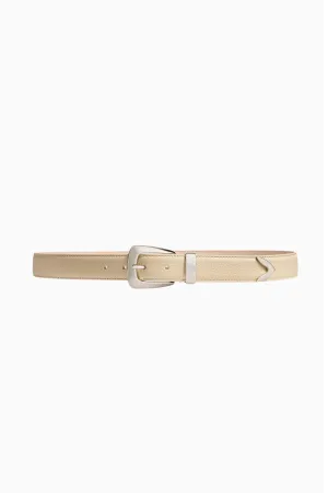KHAITE Benny Belt - Dark Ivory/ Silver KHAITE