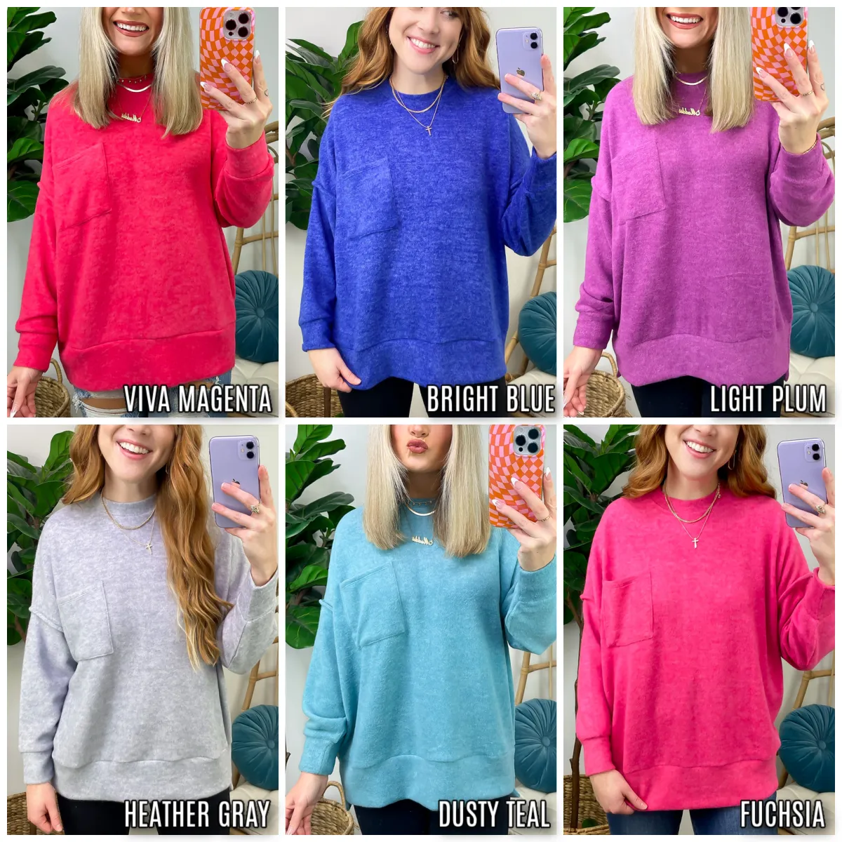 Kierah Brushed Melange Knit Pocket Sweater - FINAL SALE