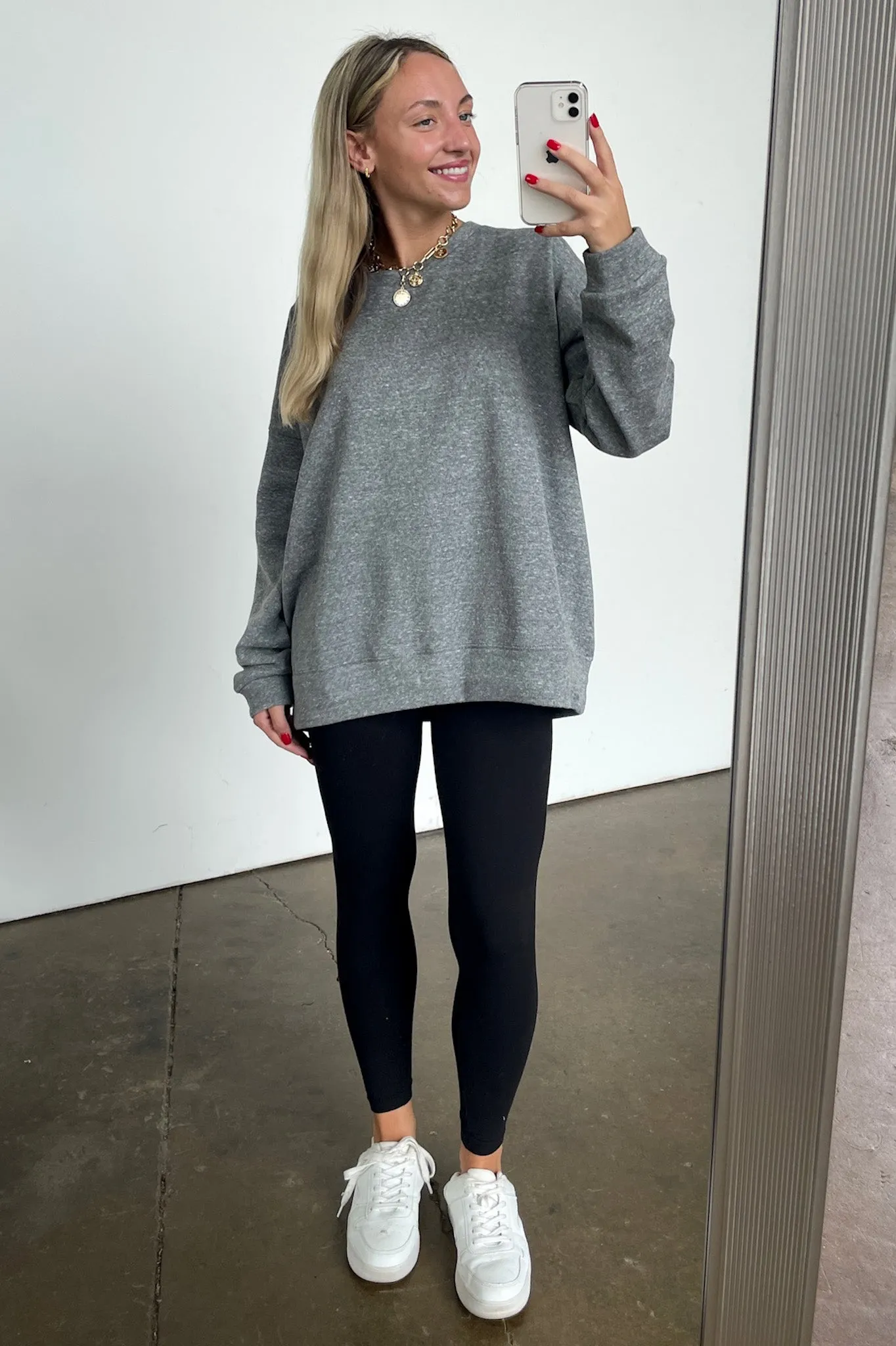 Korina Heathered Knit Oversized Sweatshirt - BACK IN STOCK