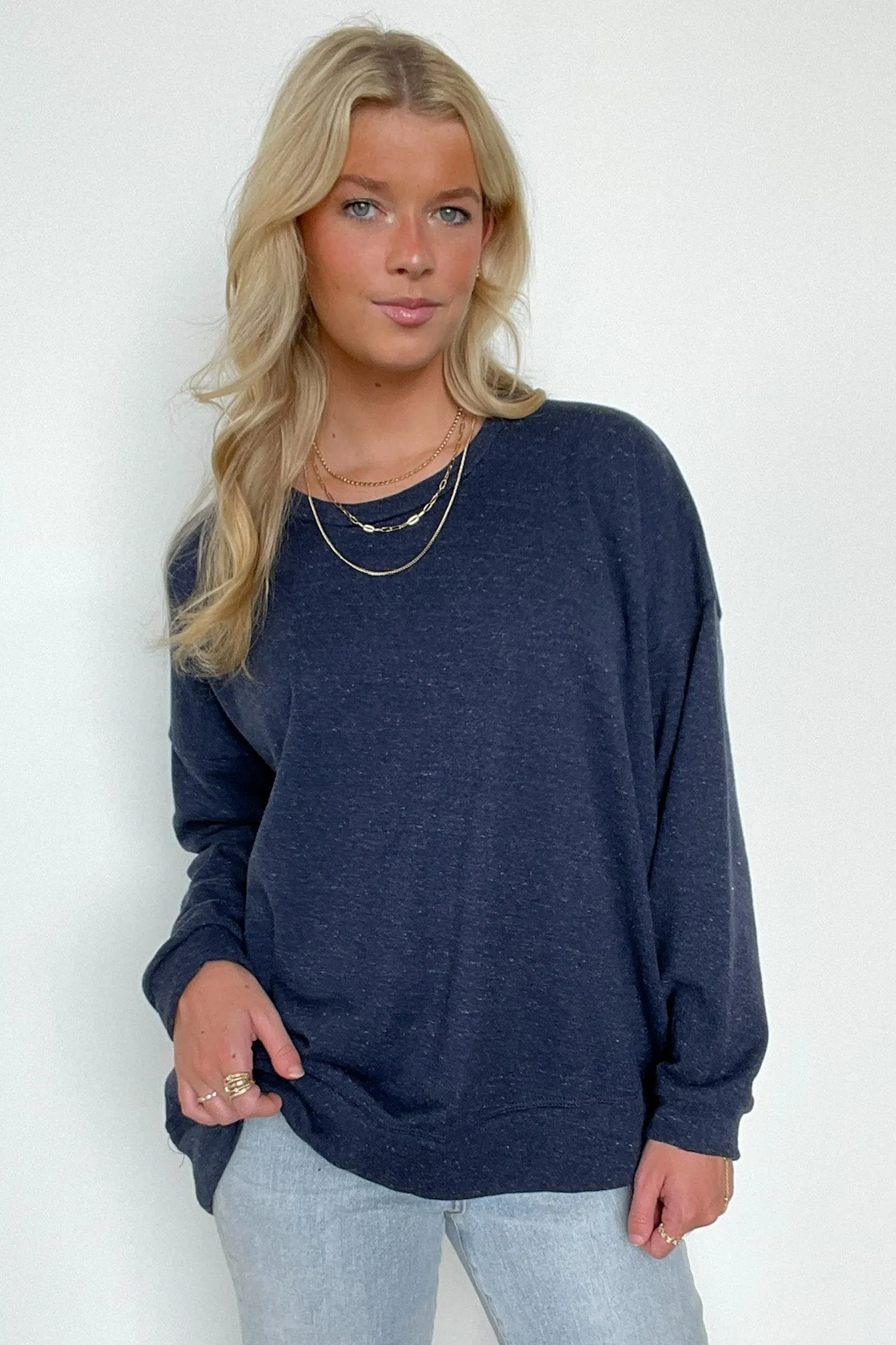 Korina Heathered Knit Oversized Sweatshirt - BACK IN STOCK