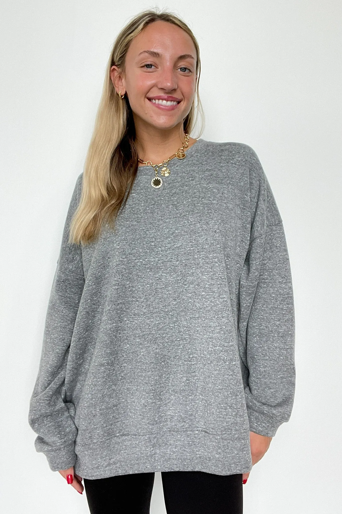 Korina Heathered Knit Oversized Sweatshirt - BACK IN STOCK