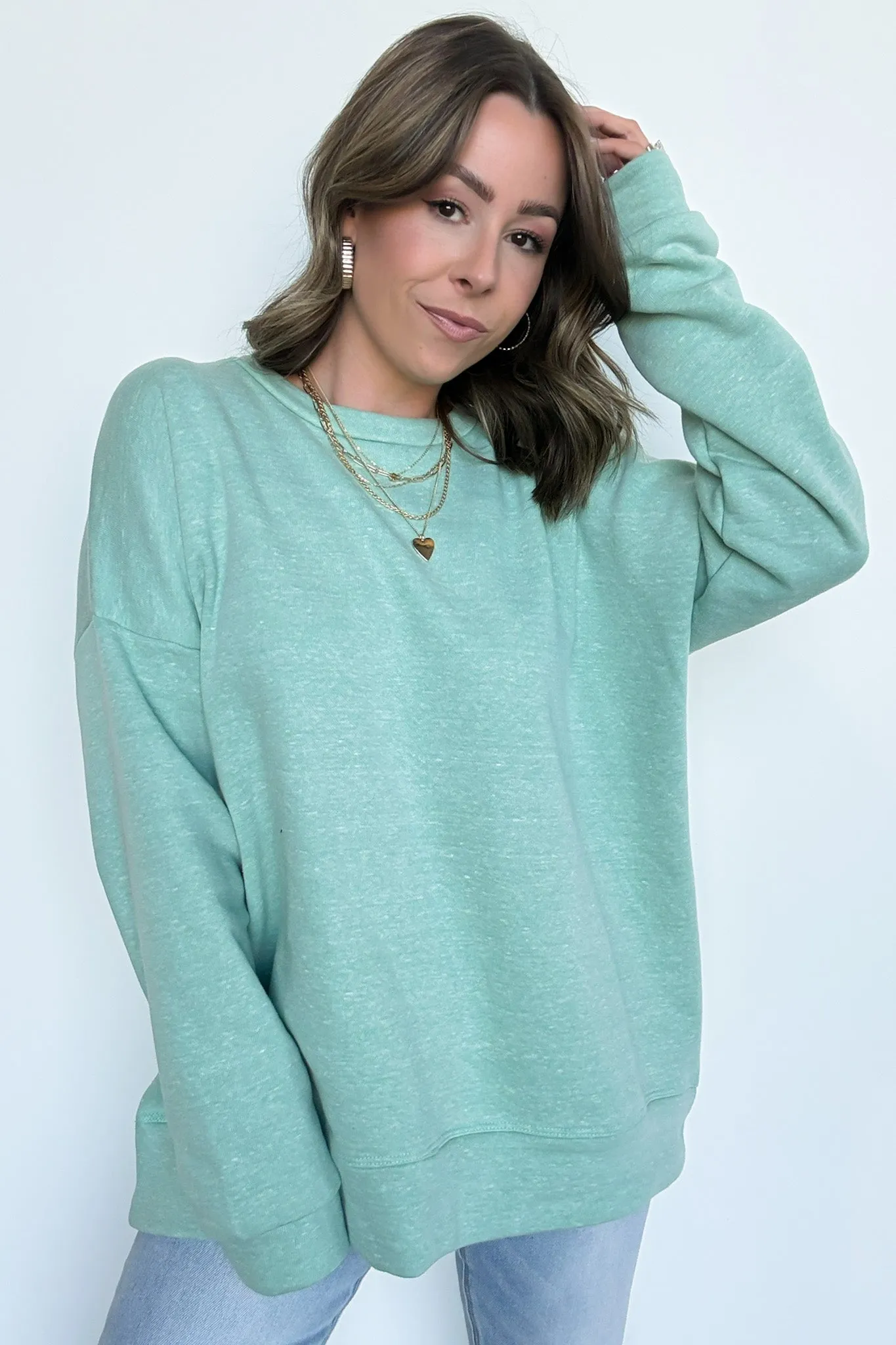 Korina Heathered Knit Oversized Sweatshirt - BACK IN STOCK