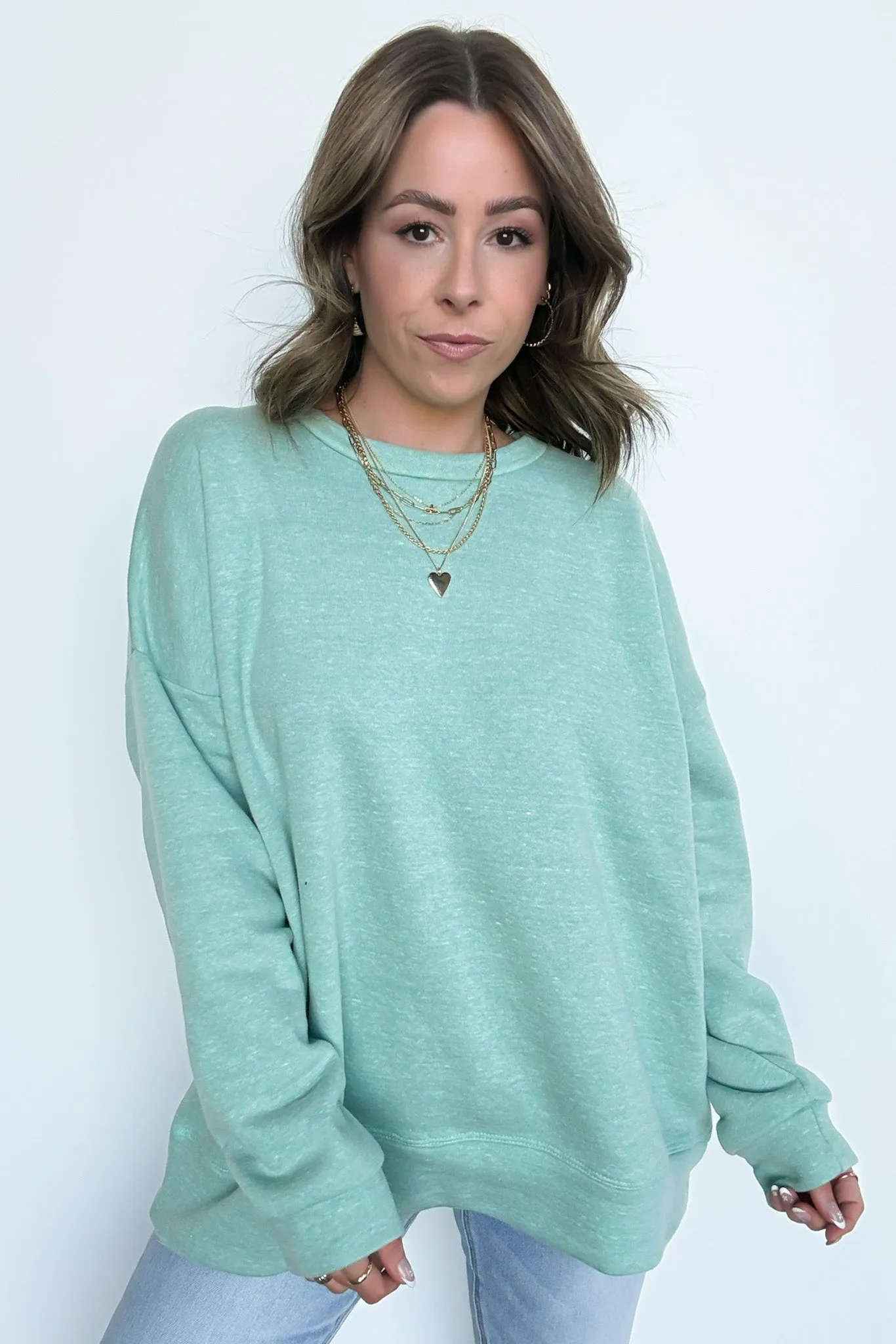 Korina Heathered Knit Oversized Sweatshirt - BACK IN STOCK