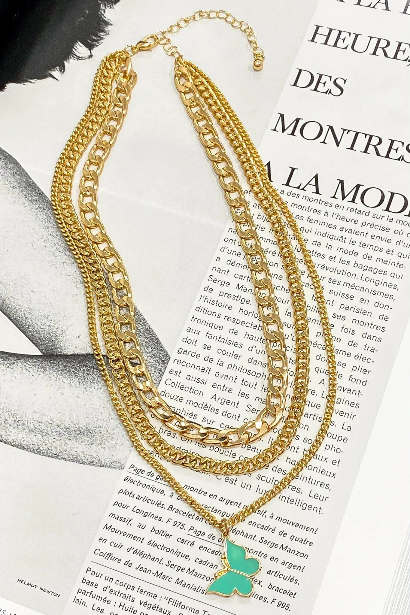 Latest Conversation Layered Chain Butterfly Necklace