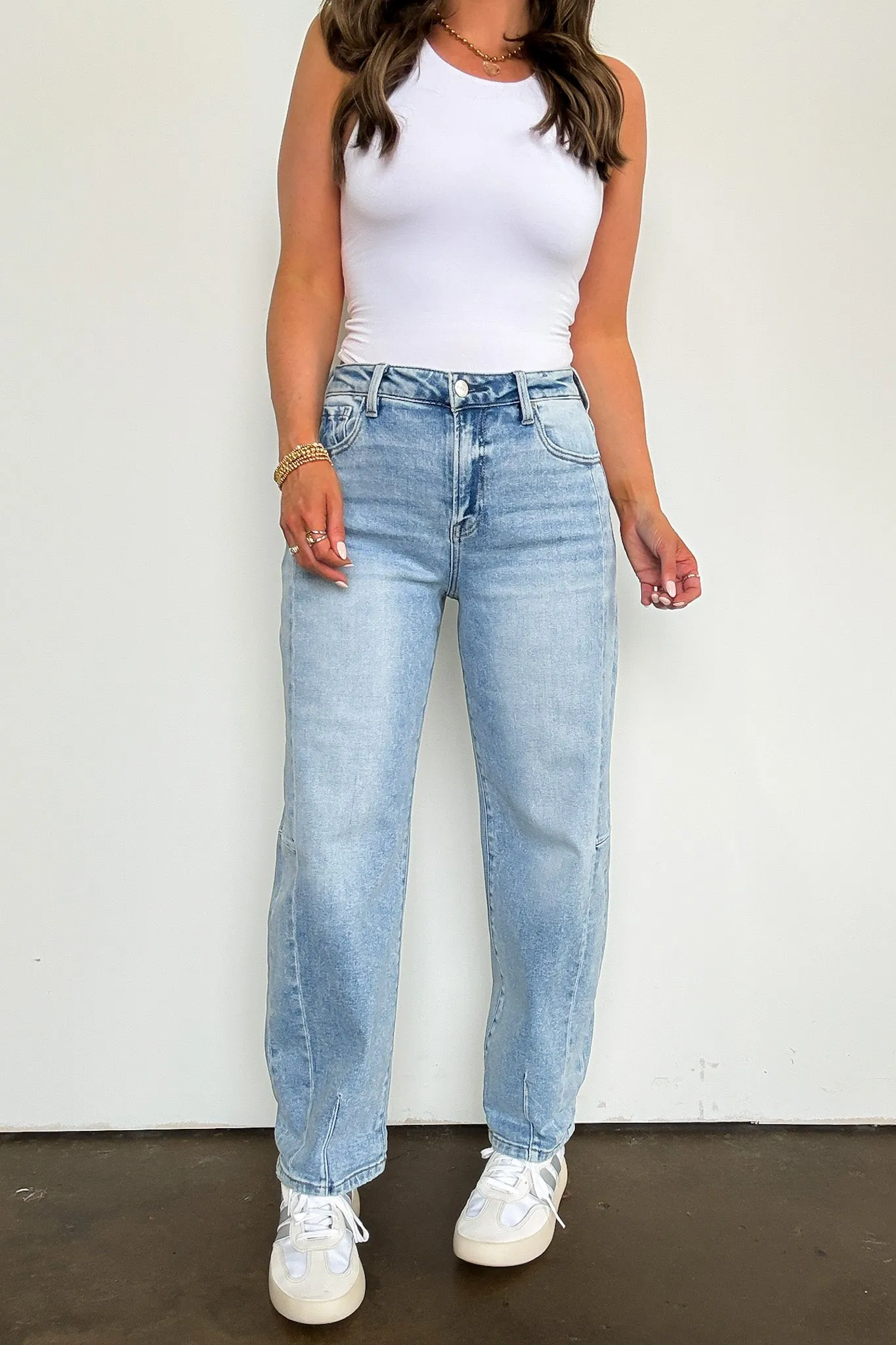 Layne Barrel Leg Denim Jeans