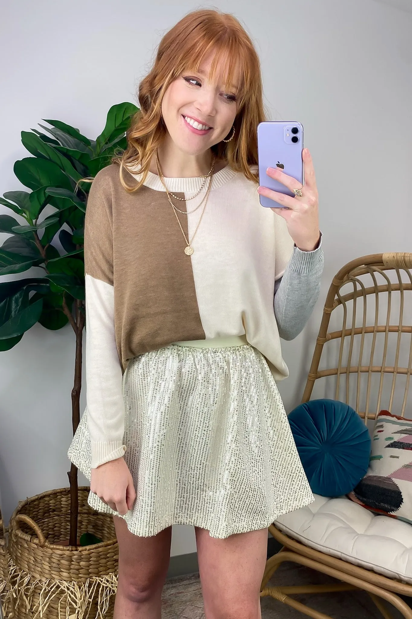 Light Up the Sky Sequin Skirt - FINAL SALE