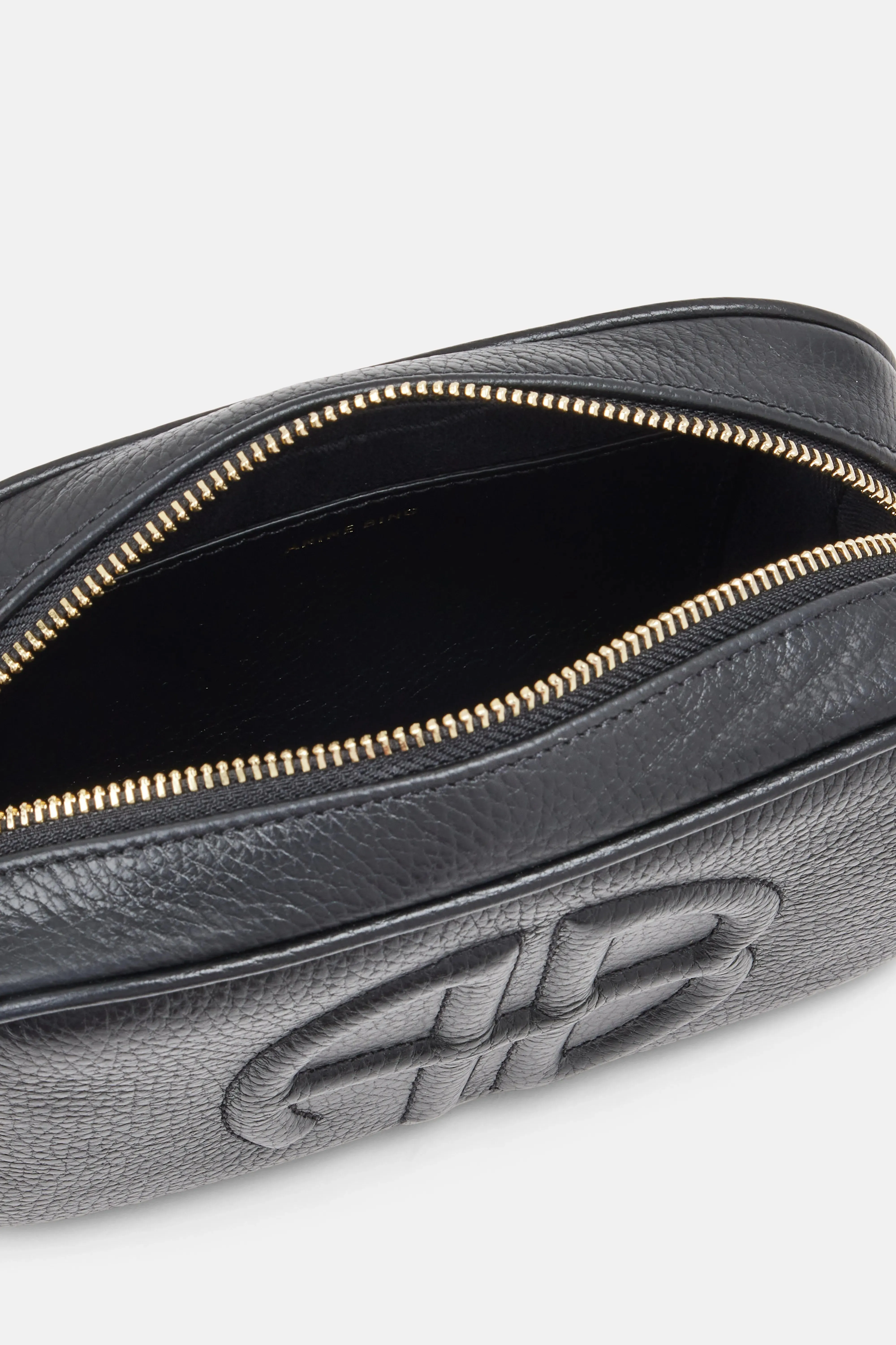 Lili Pebbled Shoulder Bag in Black