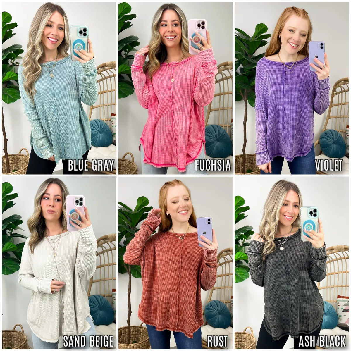 Lovedale Waffle Knit Oversized Top - BACK IN STOCK