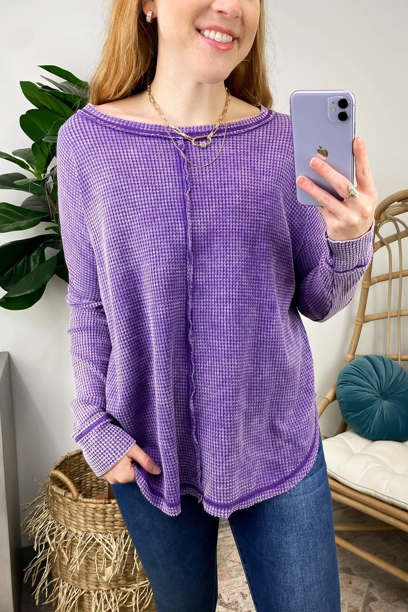 Lovedale Waffle Knit Oversized Top - BACK IN STOCK