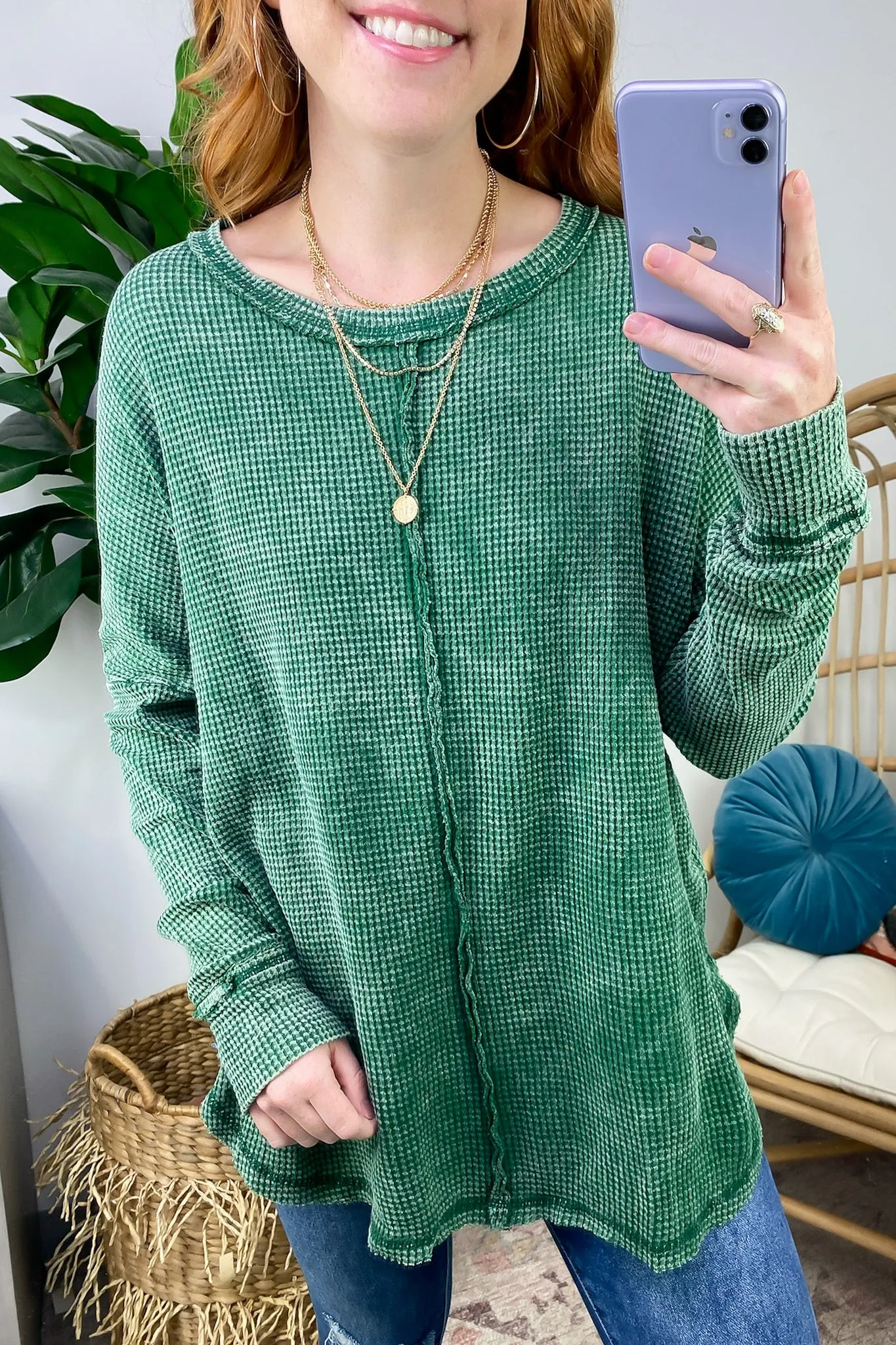 Lovedale Waffle Knit Oversized Top - BACK IN STOCK