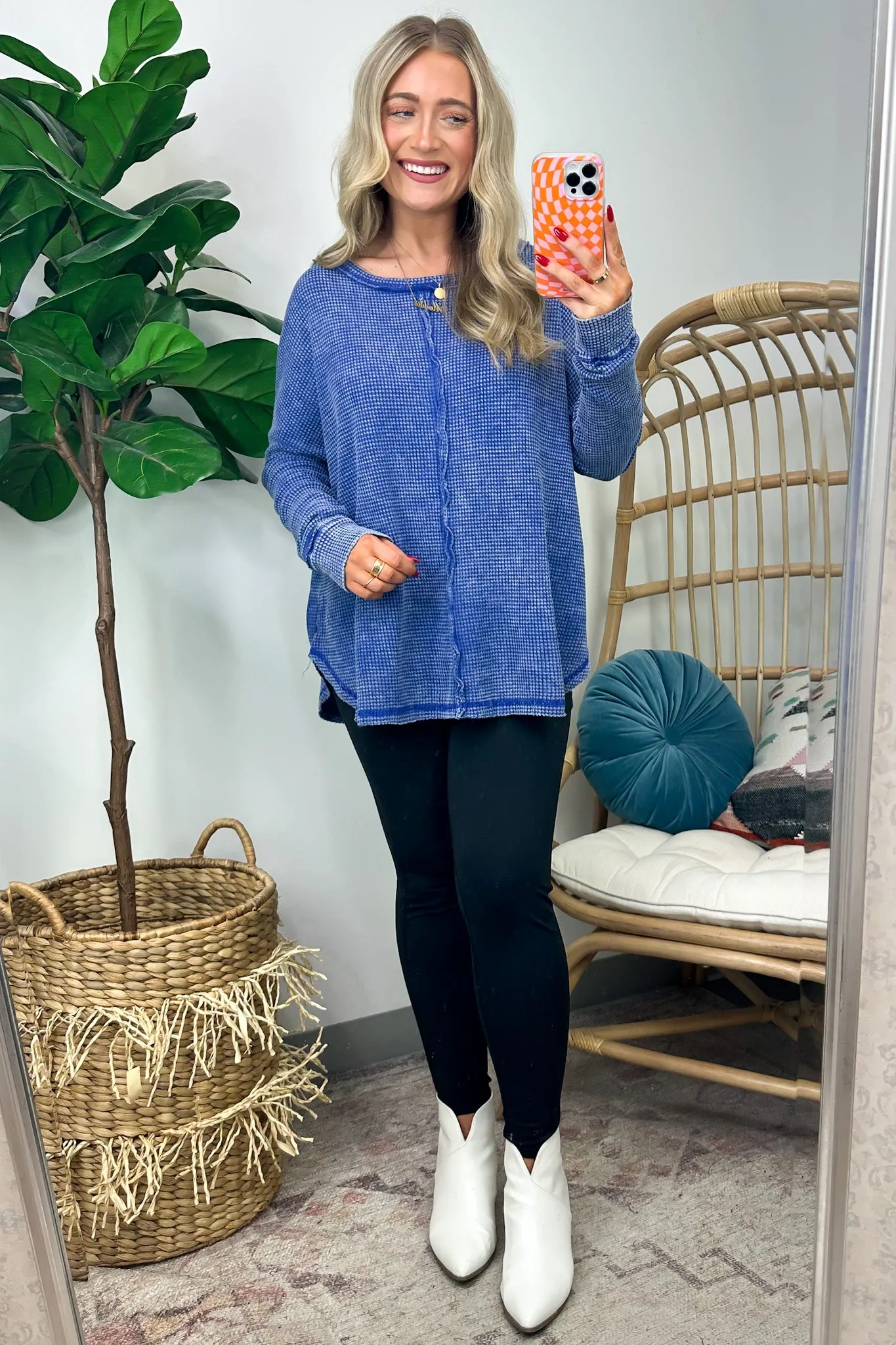 Lovedale Waffle Knit Oversized Top - BACK IN STOCK