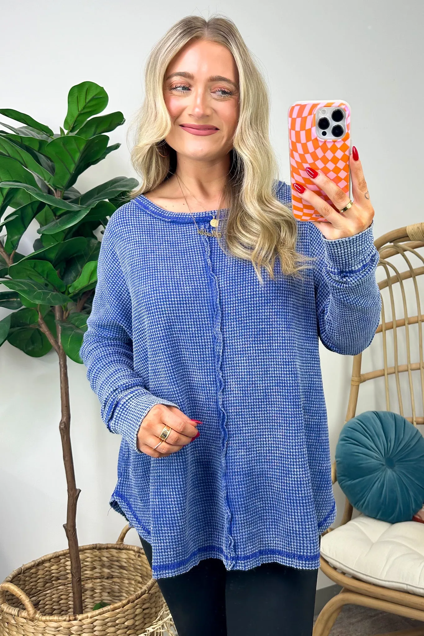 Lovedale Waffle Knit Oversized Top - BACK IN STOCK
