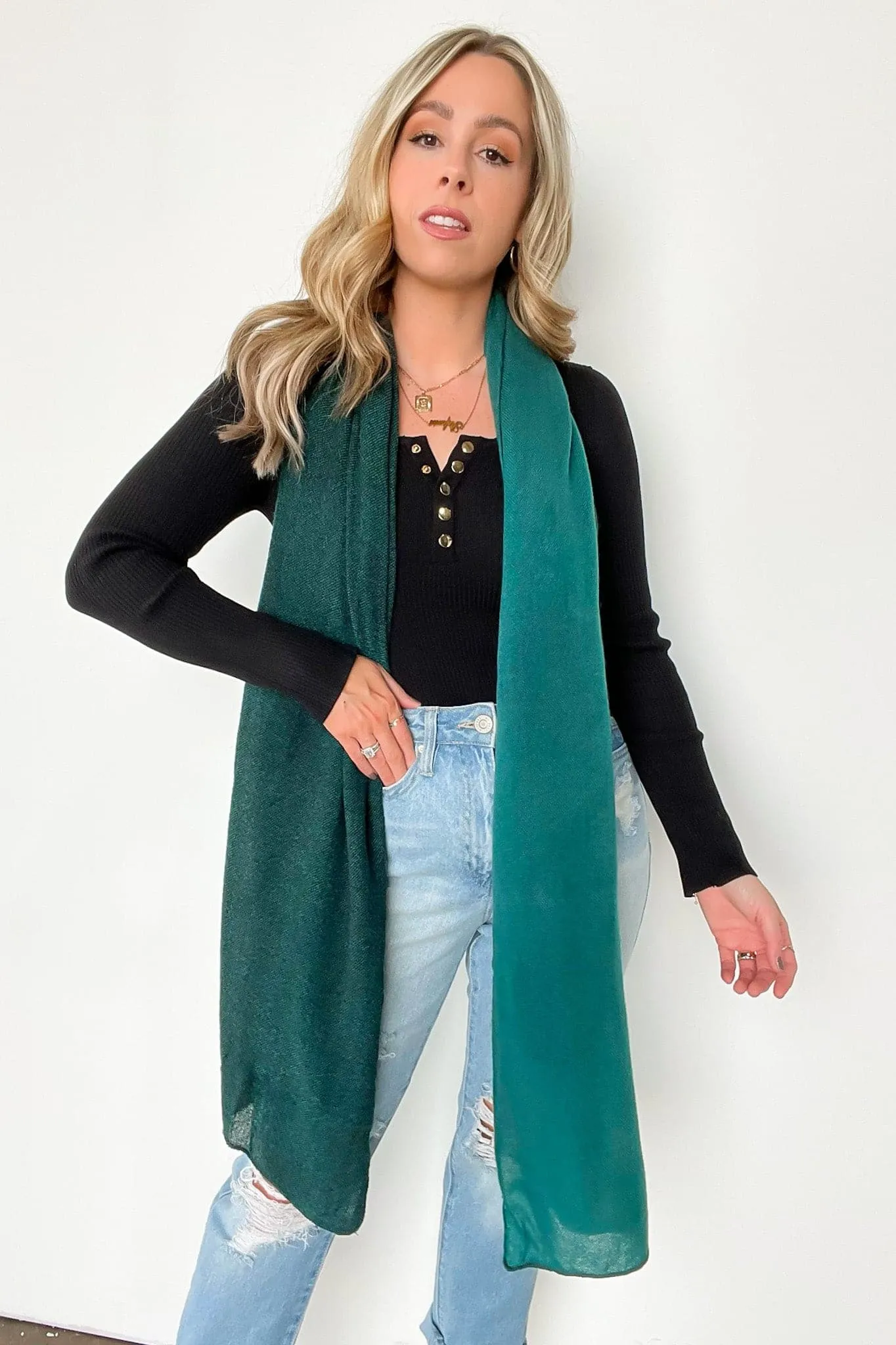 Luiza Color Block Duo Lightweight Scarf - FINAL SALE