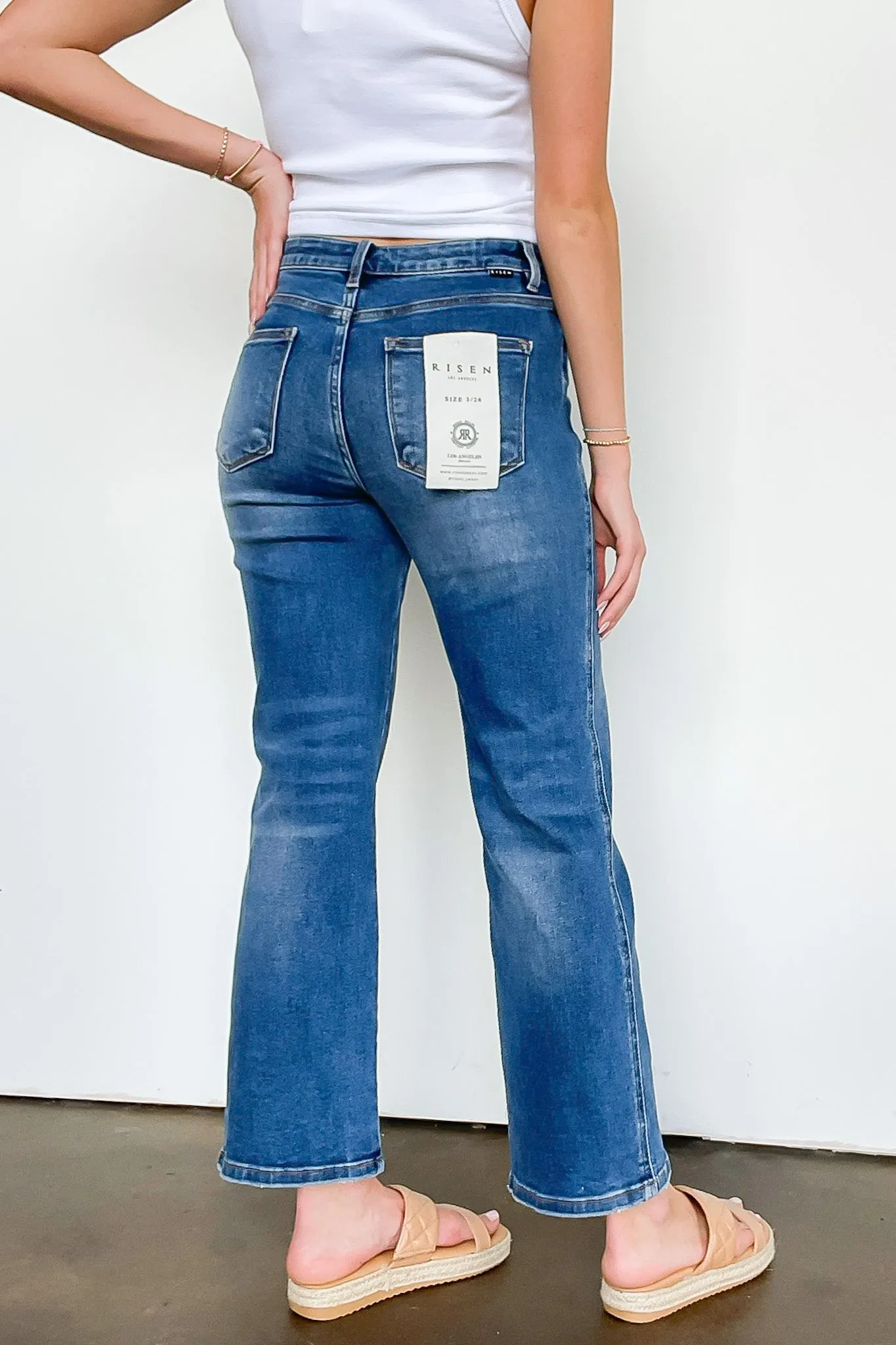 Lyra Tummy Control High Rise Ankle Straight Jeans
