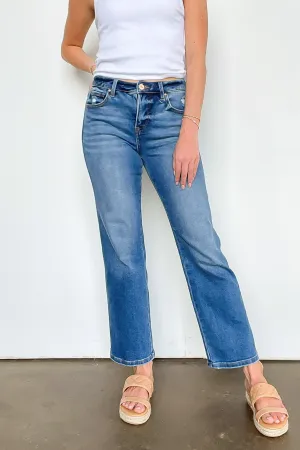 Lyra Tummy Control High Rise Ankle Straight Jeans