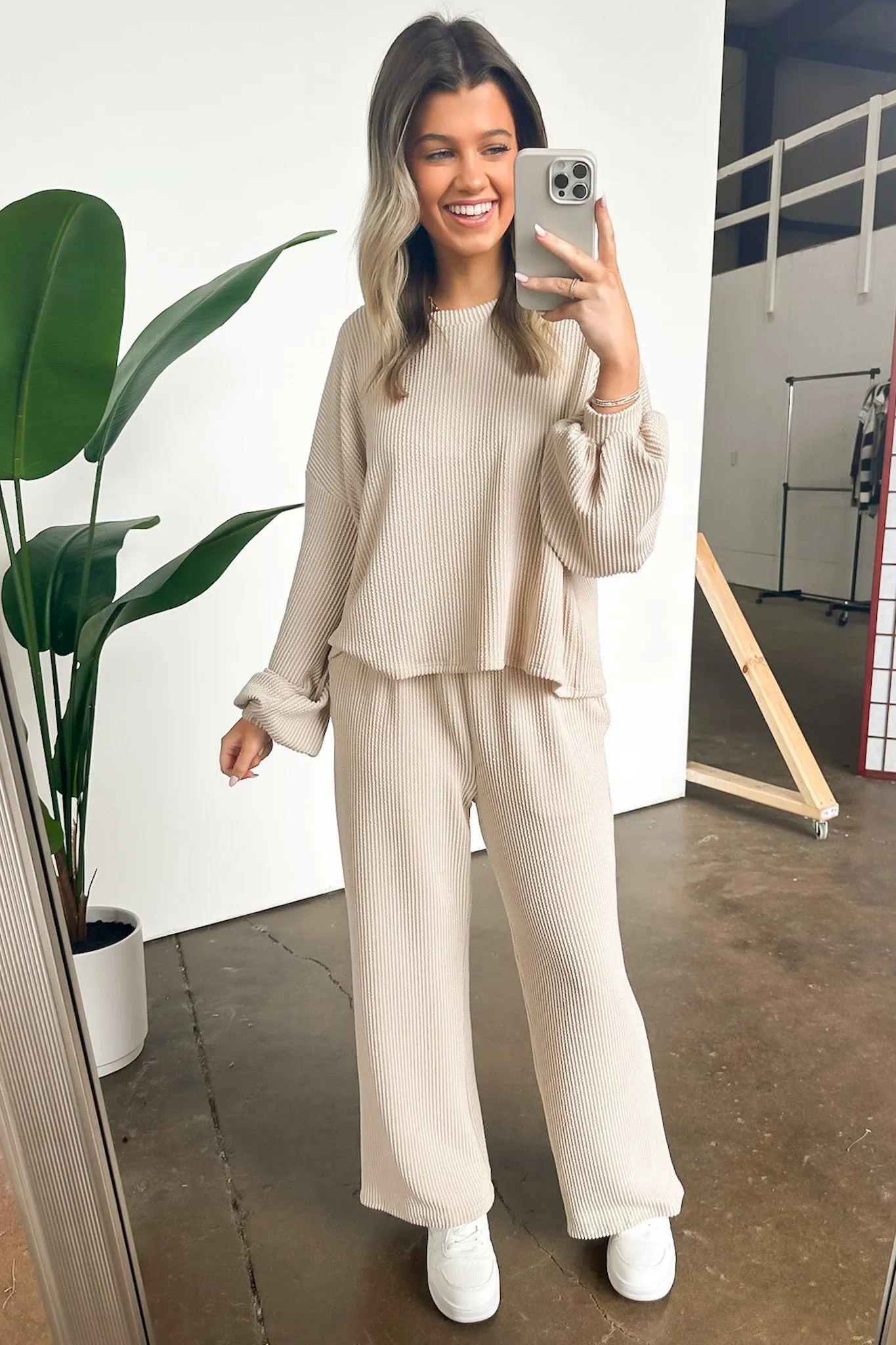 Manifest Ribbed Long Sleeve Relaxed Top - FINAL SALE