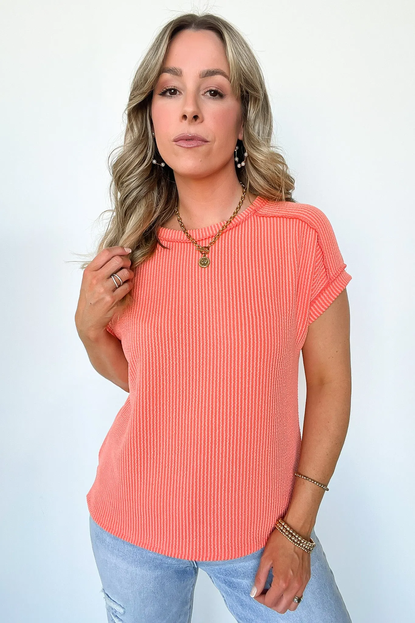 Manzanillo Rib Knit Drop Shoulder Top - BACK IN STOCK