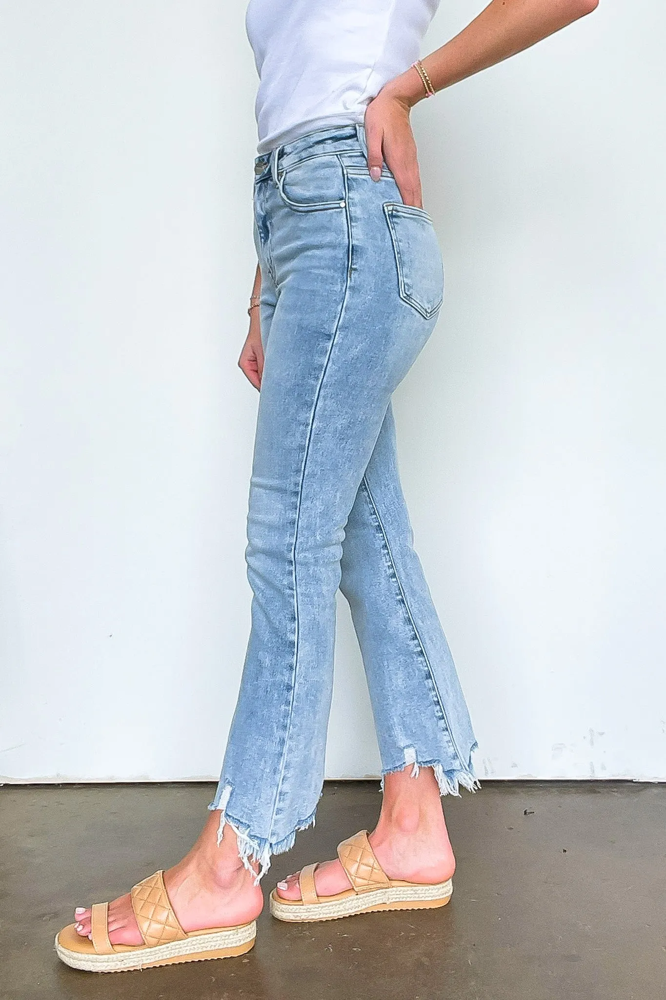Maribel High Rise Cropped Flare Jeans