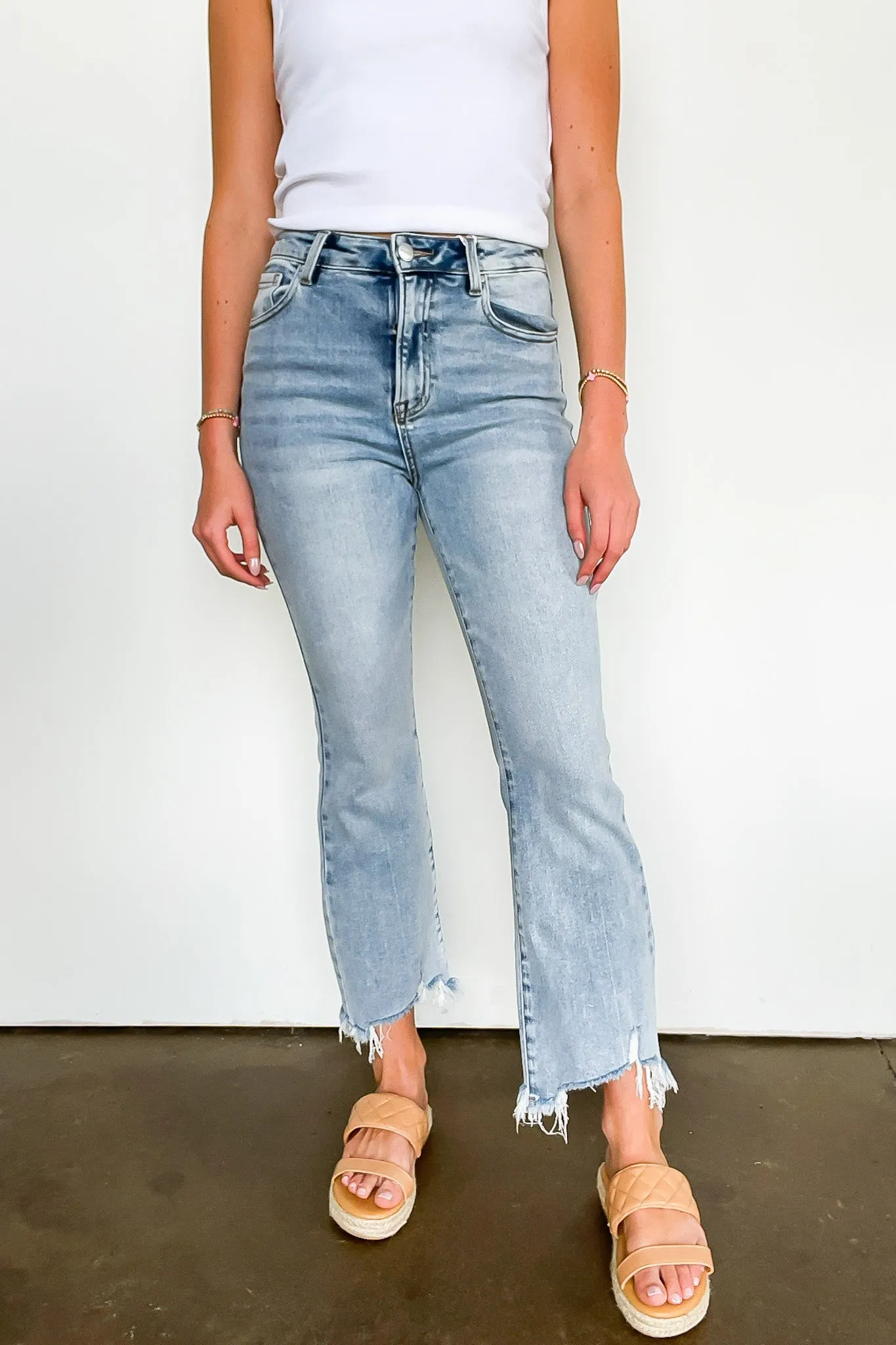 Maribel High Rise Cropped Flare Jeans