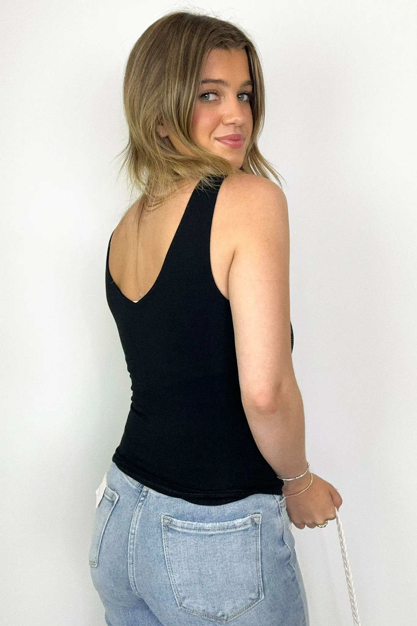 Maverix V-Neck Soft Knit Tank Top - BACK IN STOCK