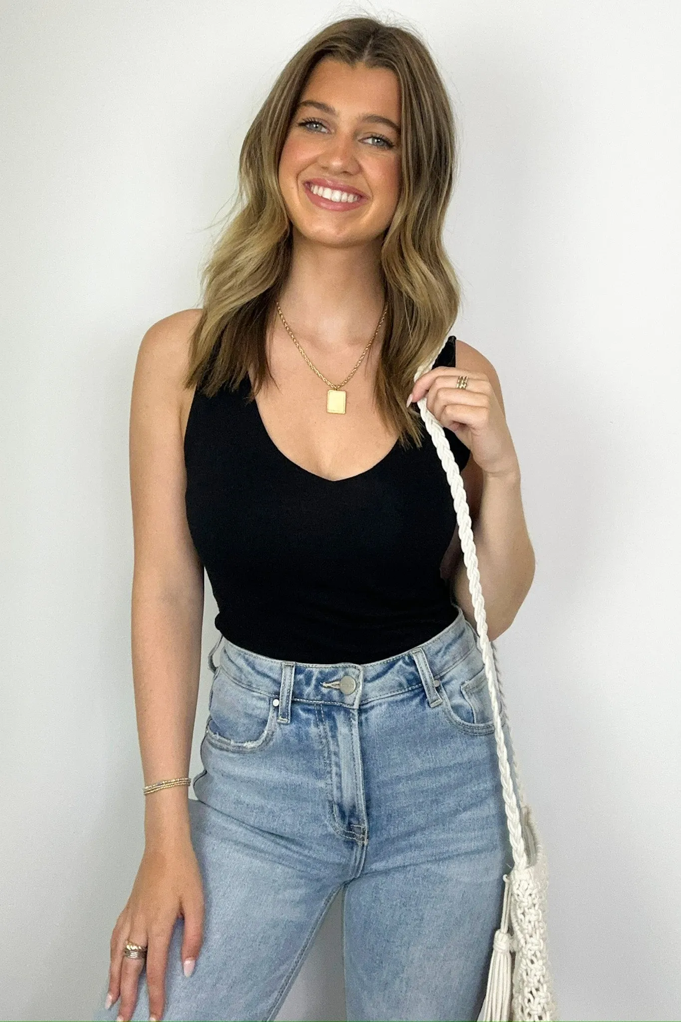 Maverix V-Neck Soft Knit Tank Top - BACK IN STOCK