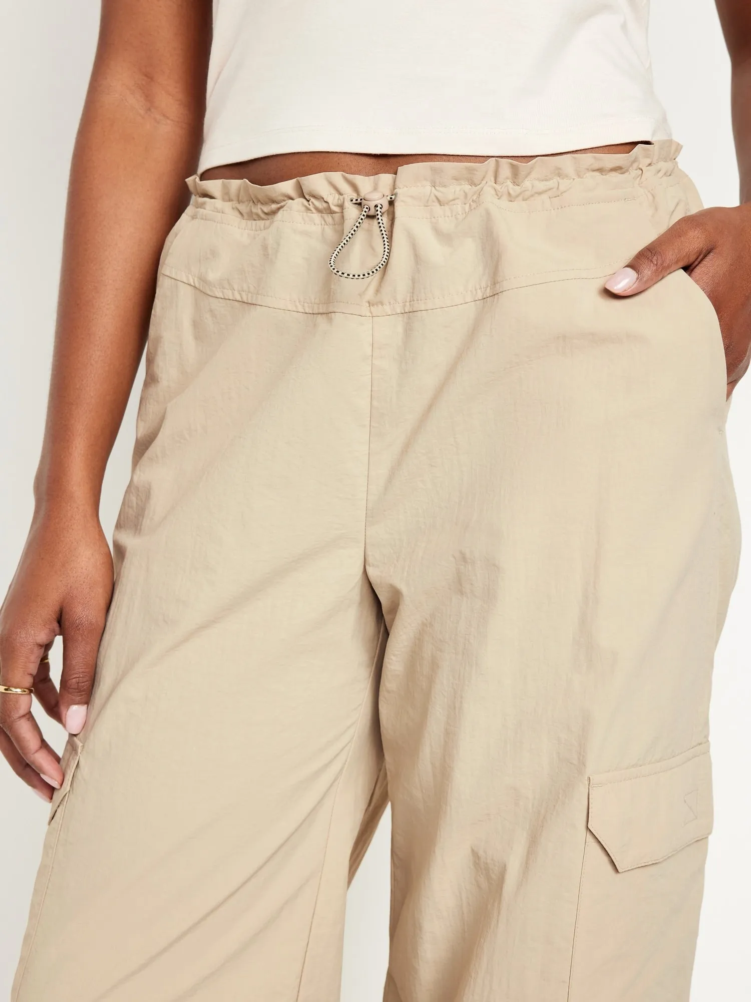 Mid-Rise Cargo Performance Pants for Women