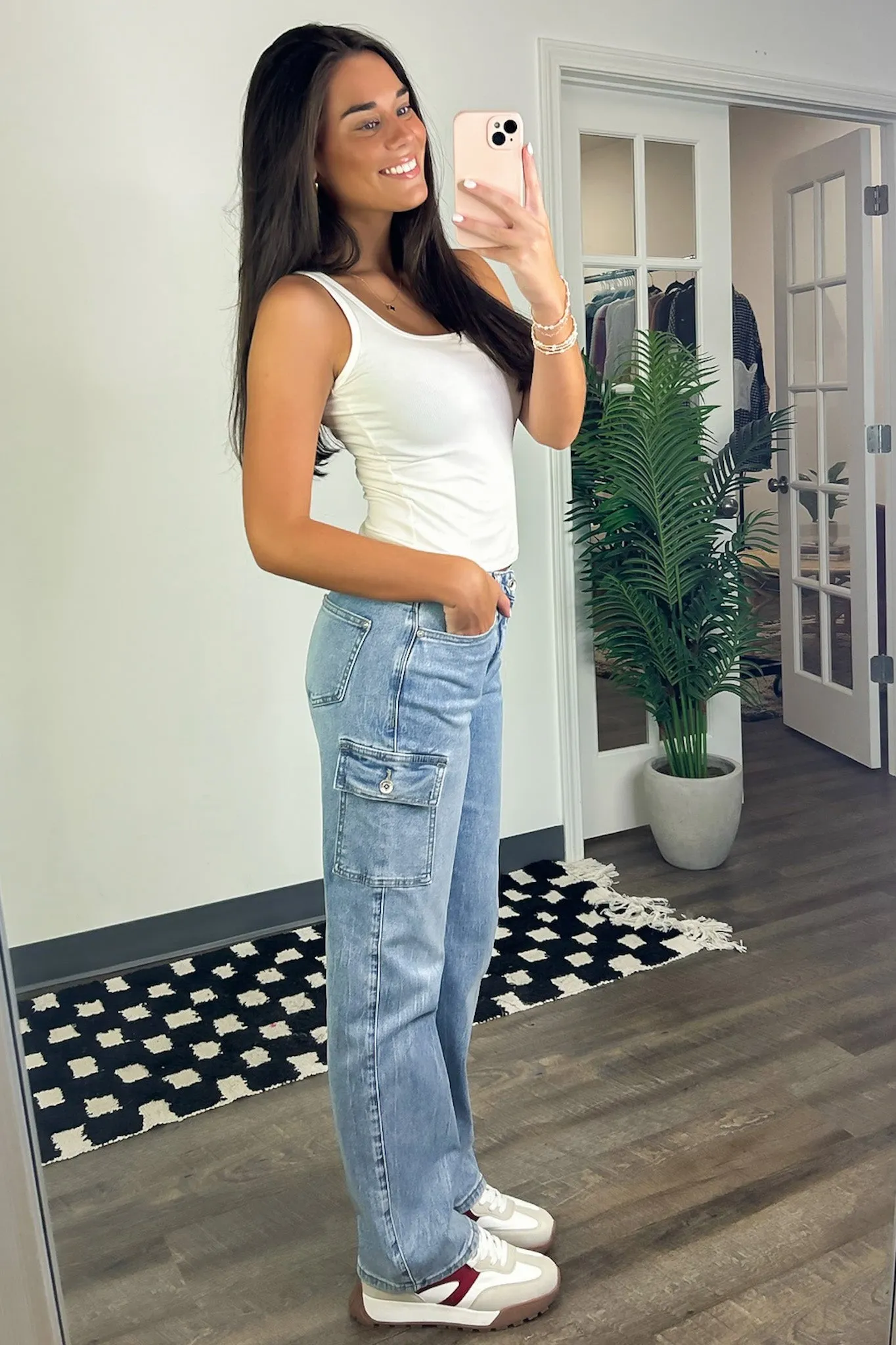 Miya High Rise Cargo Dad Jeans - FINAL SALE