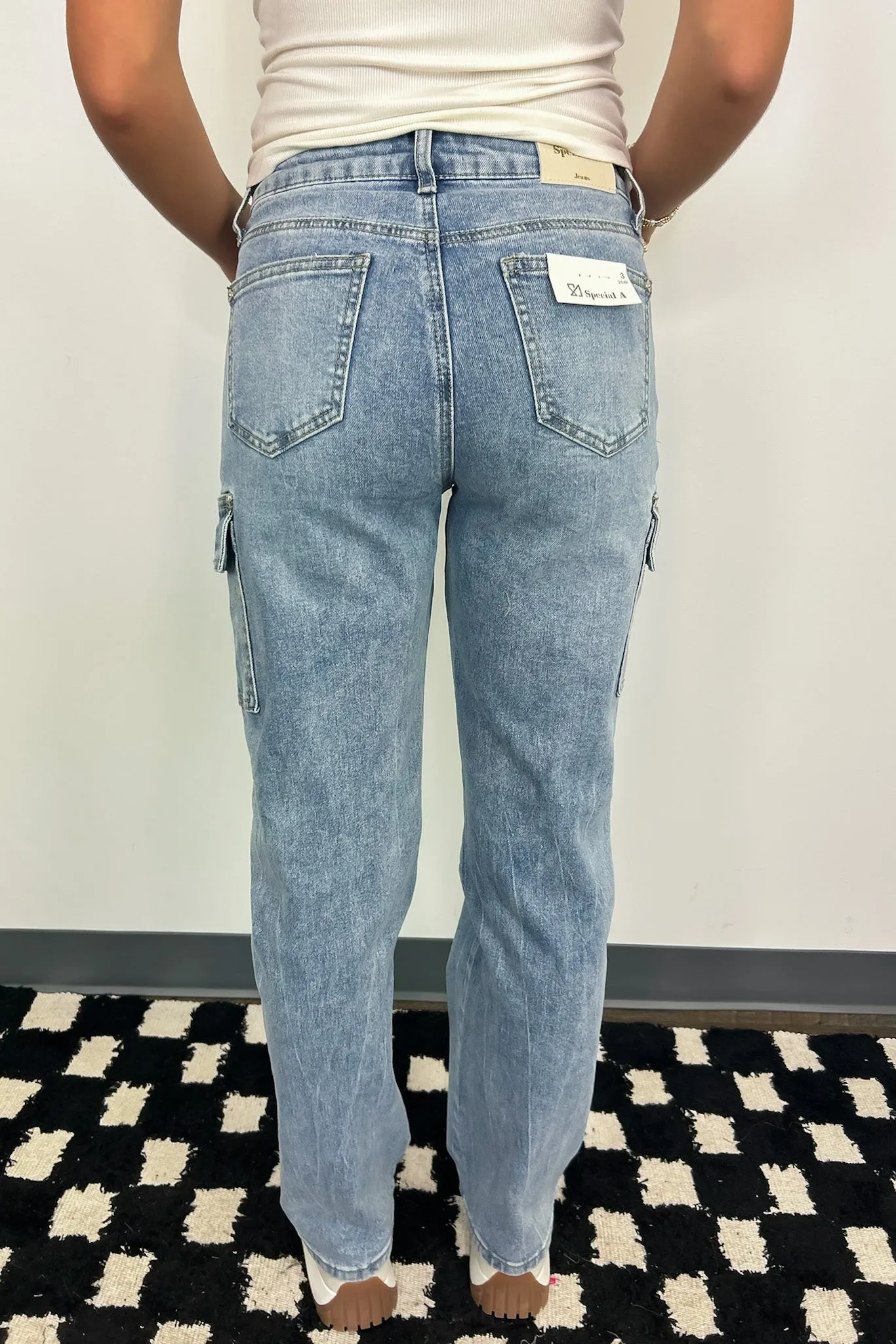Miya High Rise Cargo Dad Jeans - FINAL SALE
