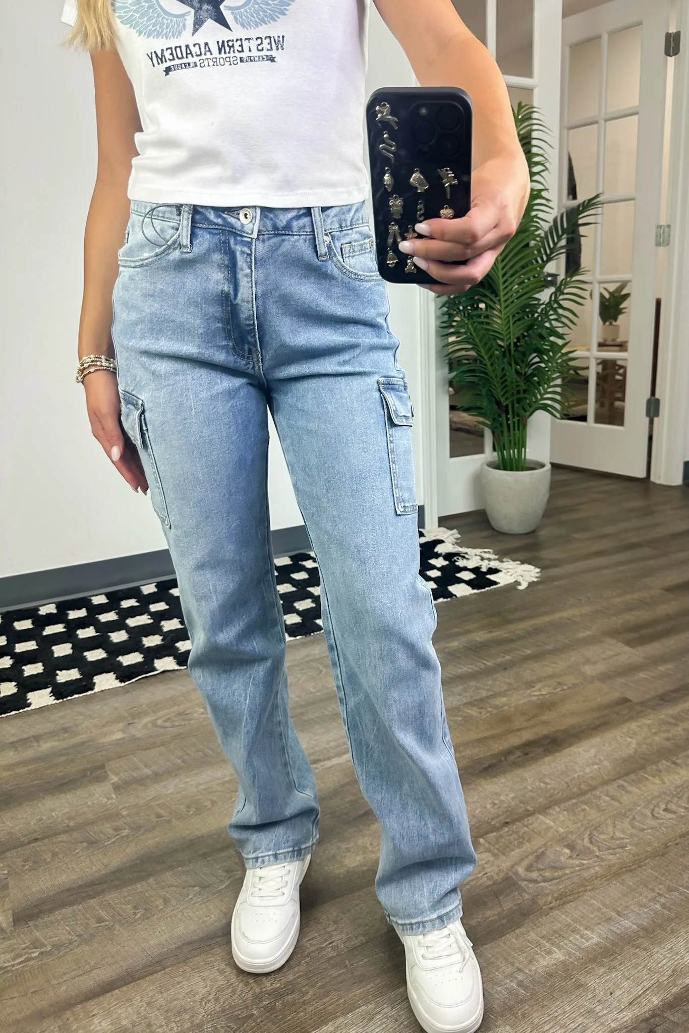 Miya High Rise Cargo Dad Jeans - FINAL SALE