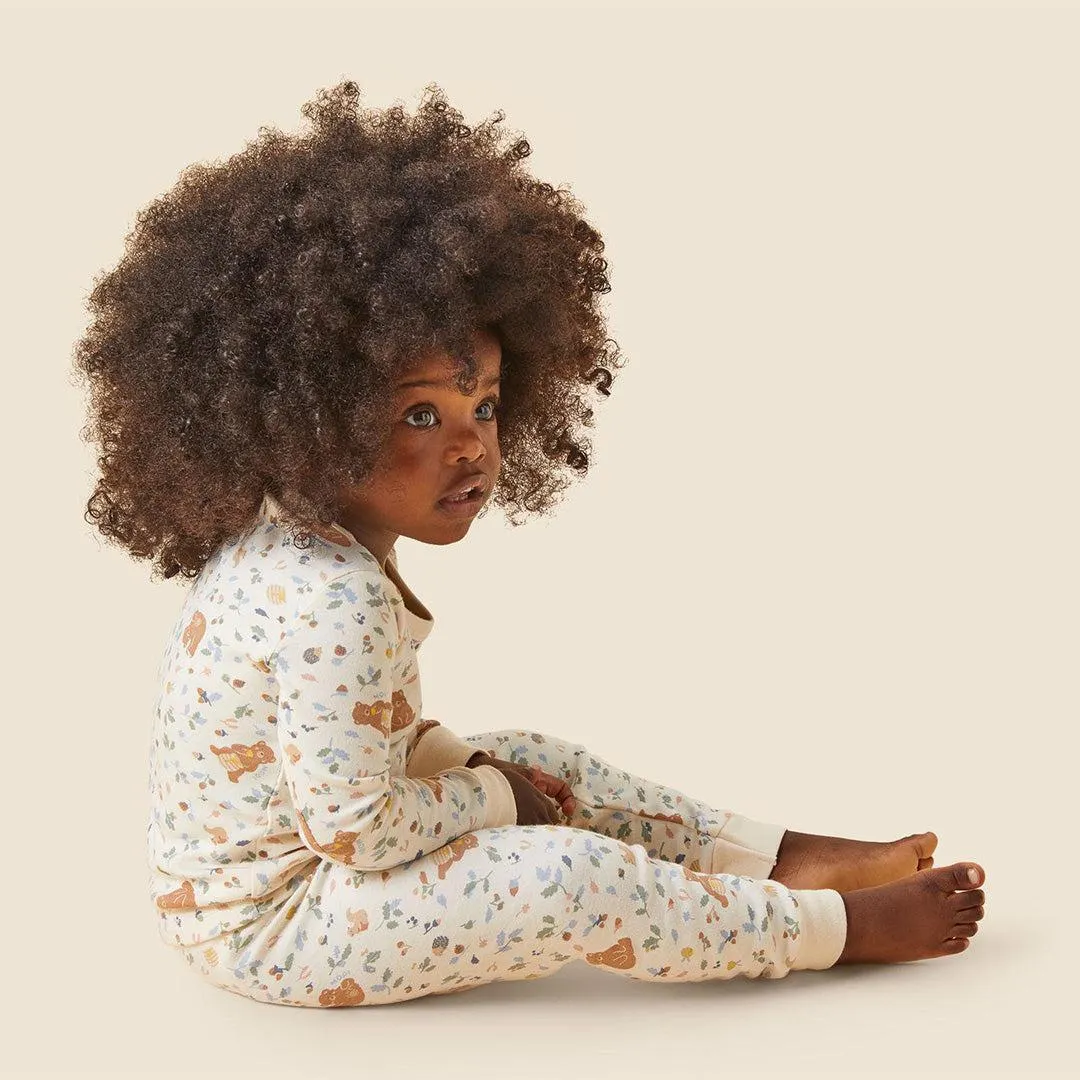 MORI Bear Print Pyjamas - Honey Bear Print