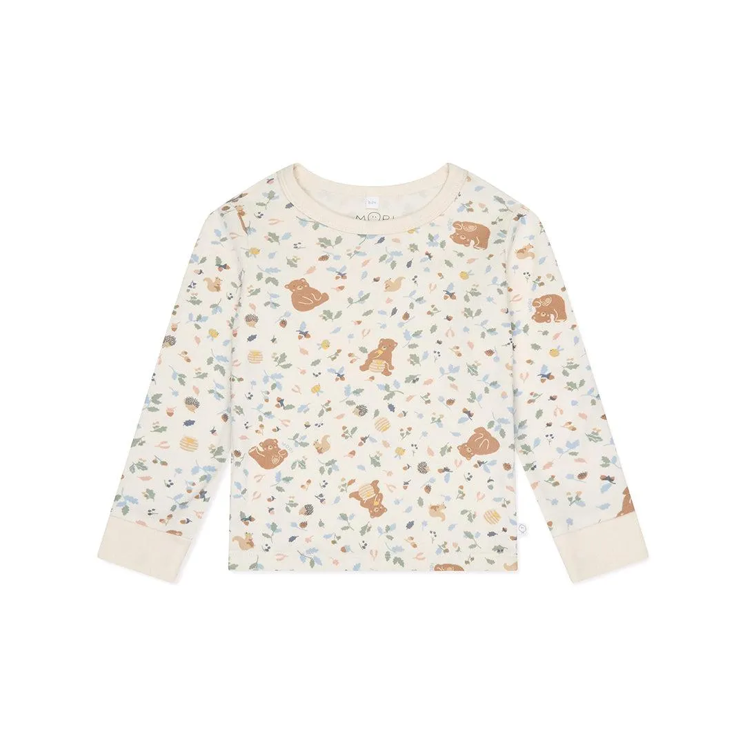 MORI Bear Print Pyjamas - Honey Bear Print