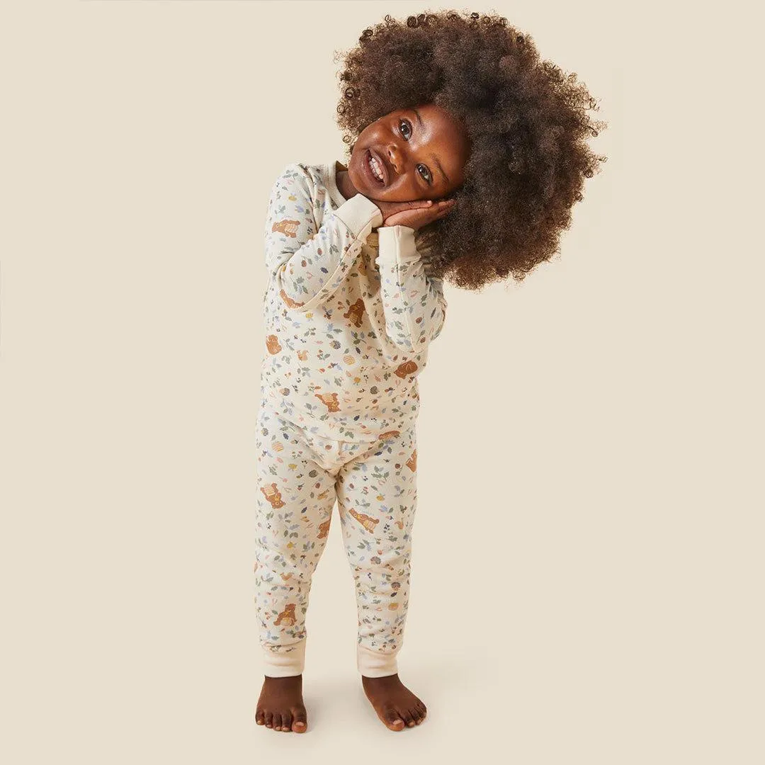 MORI Bear Print Pyjamas - Honey Bear Print