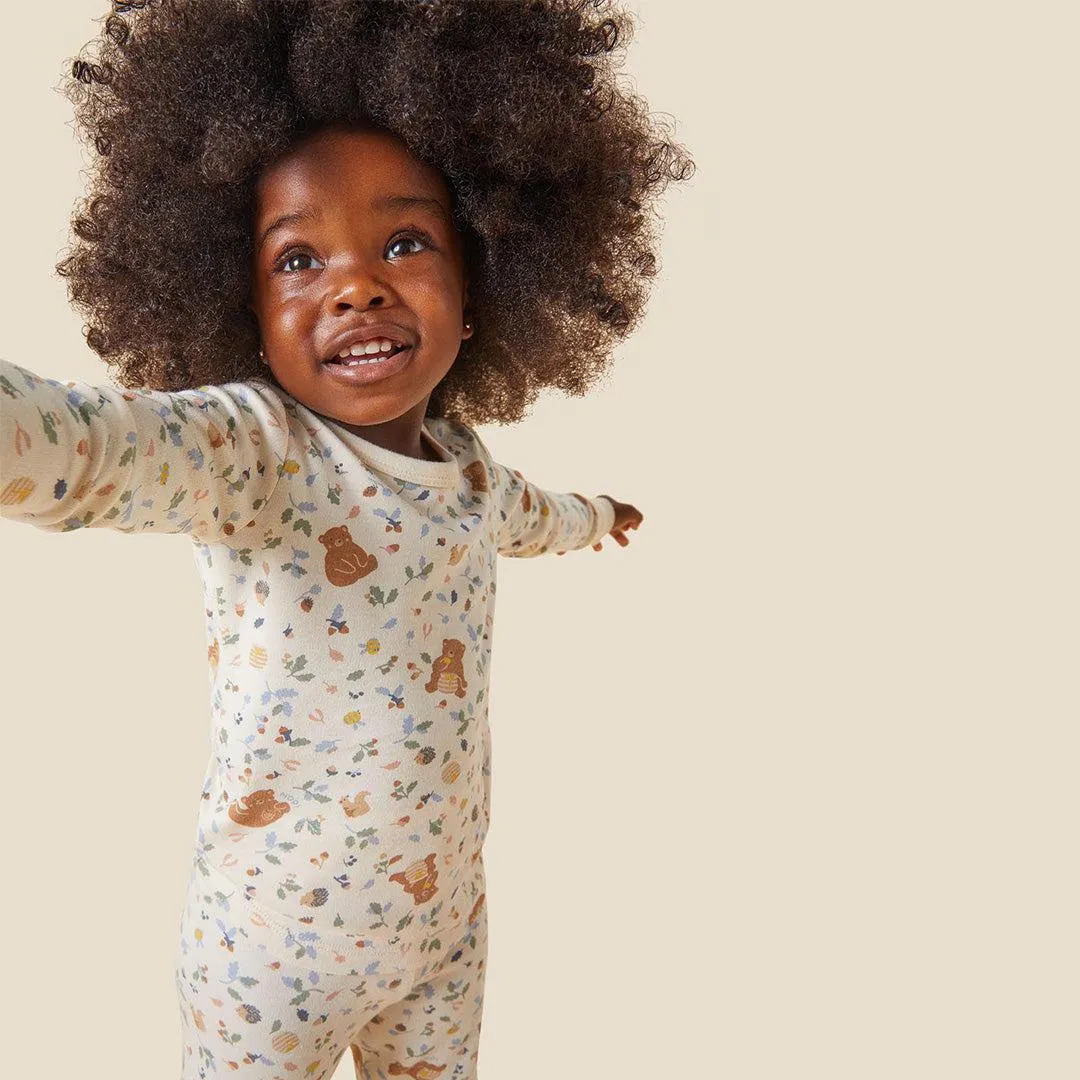 MORI Bear Print Pyjamas - Honey Bear Print