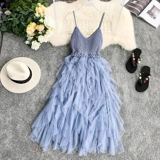 New! Women's Tulle High Waist Summer Dress Anna Kay Co