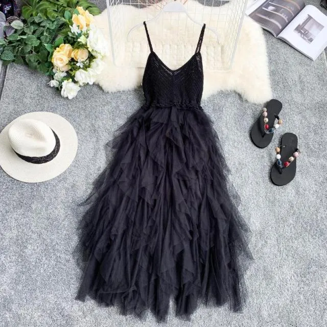 New! Women's Tulle High Waist Summer Dress Anna Kay Co