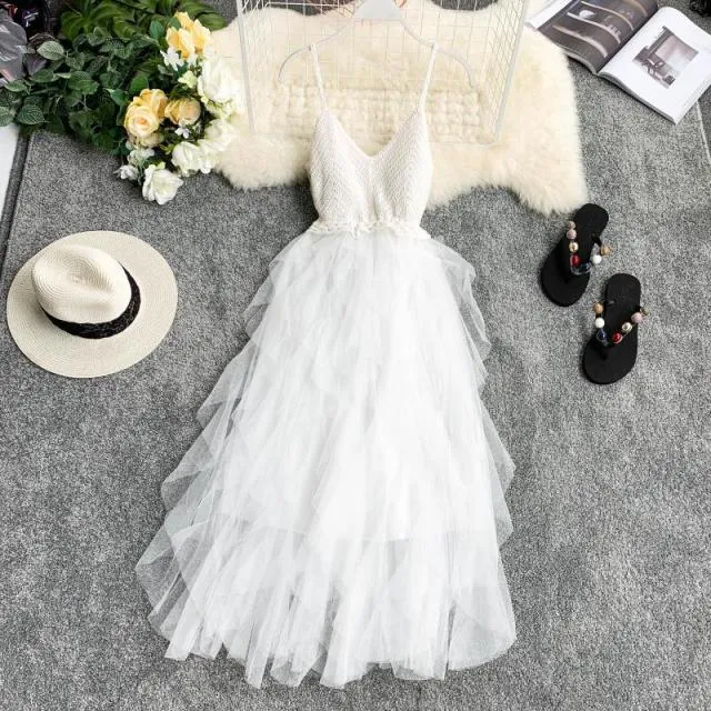 New! Women's Tulle High Waist Summer Dress Anna Kay Co