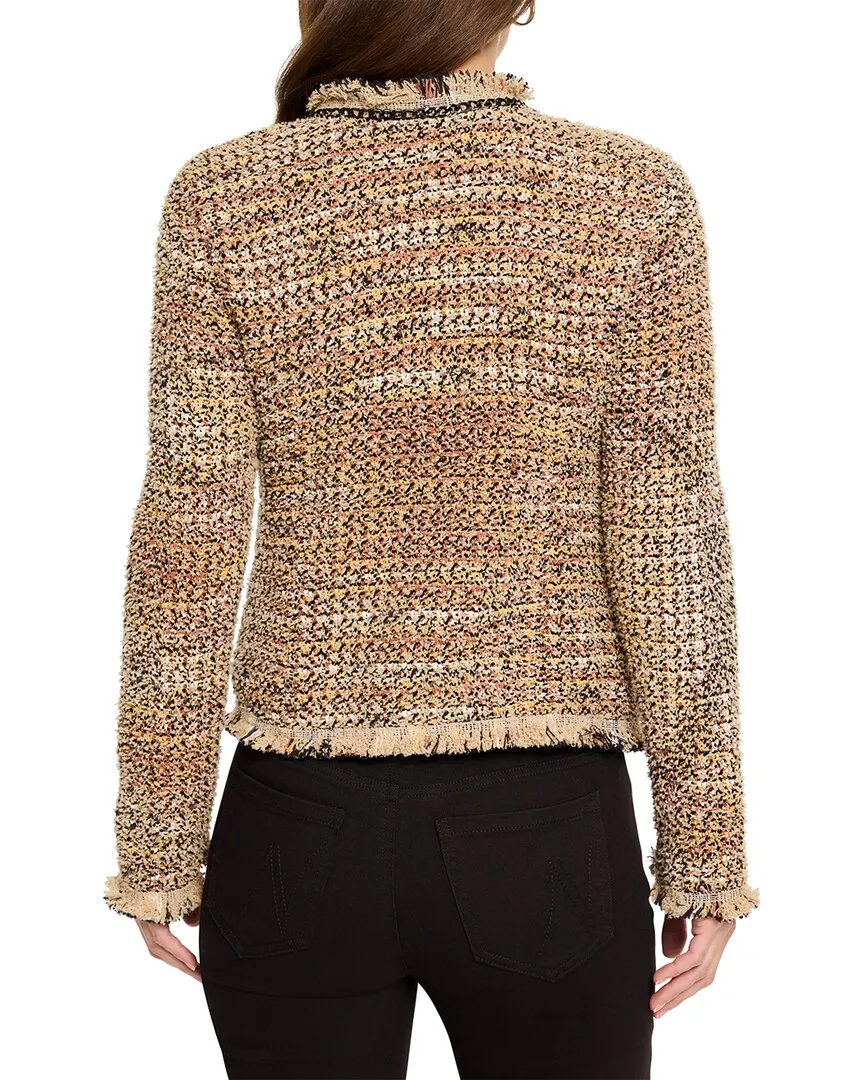 NIC   ZOE Chain Trim Fringe Mix Knit Jacket