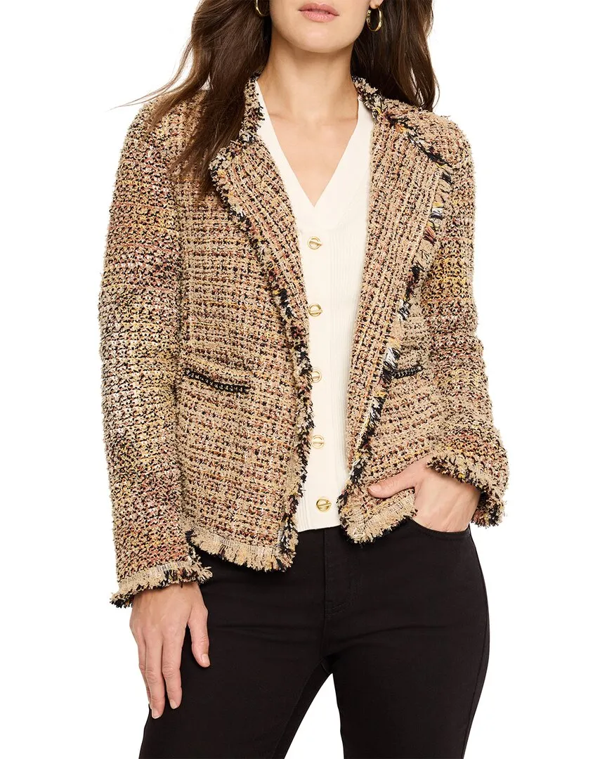 NIC   ZOE Chain Trim Fringe Mix Knit Jacket