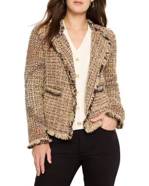 NIC   ZOE Chain Trim Fringe Mix Knit Jacket
