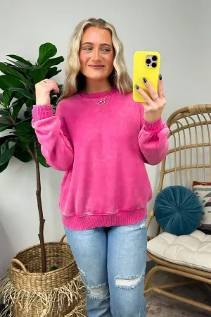 Nuvola Acid Wash Oversized Pullover - FINAL SALE