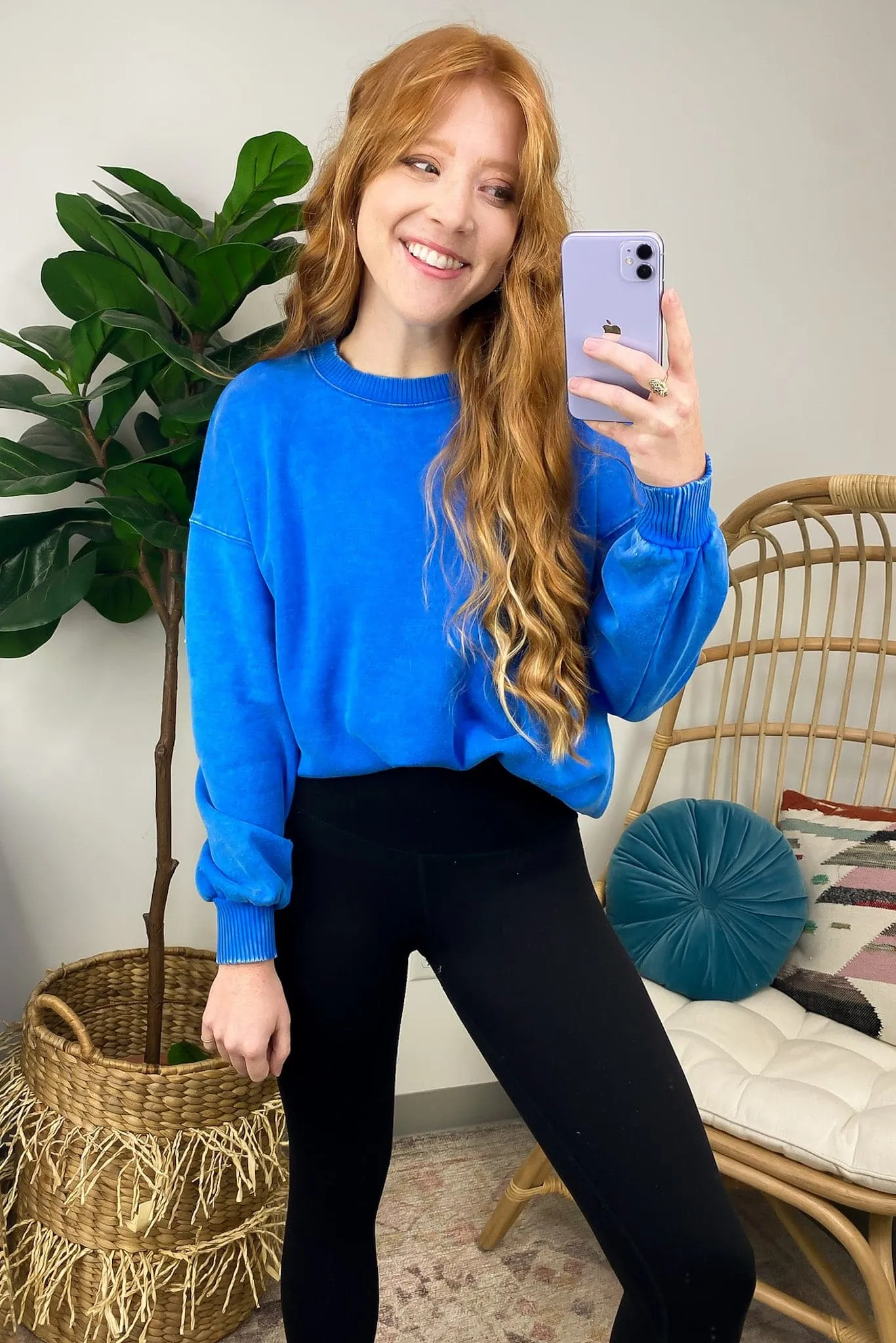 Nuvola Acid Wash Oversized Pullover - FINAL SALE