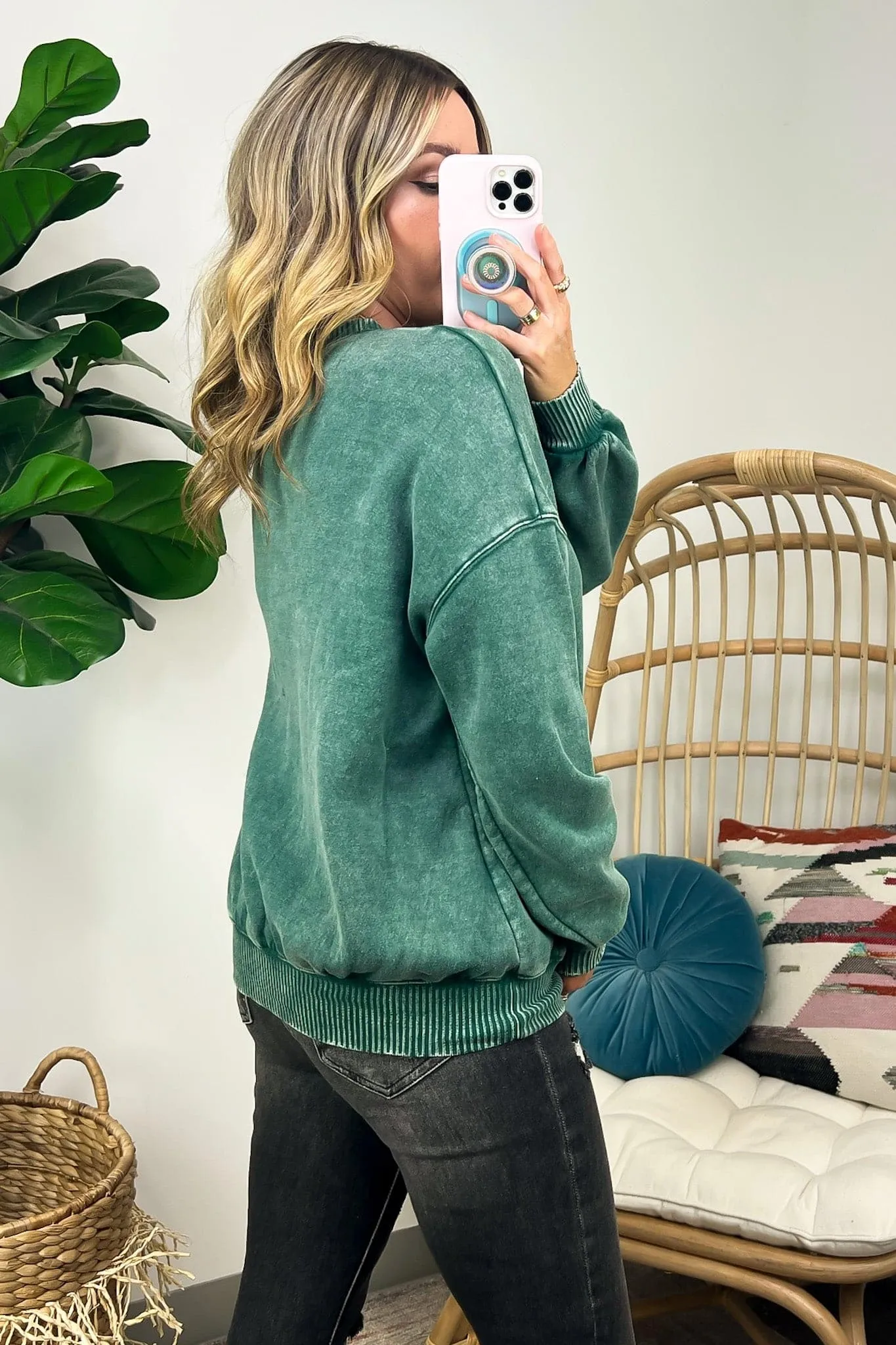 Nuvola Acid Wash Oversized Pullover - FINAL SALE