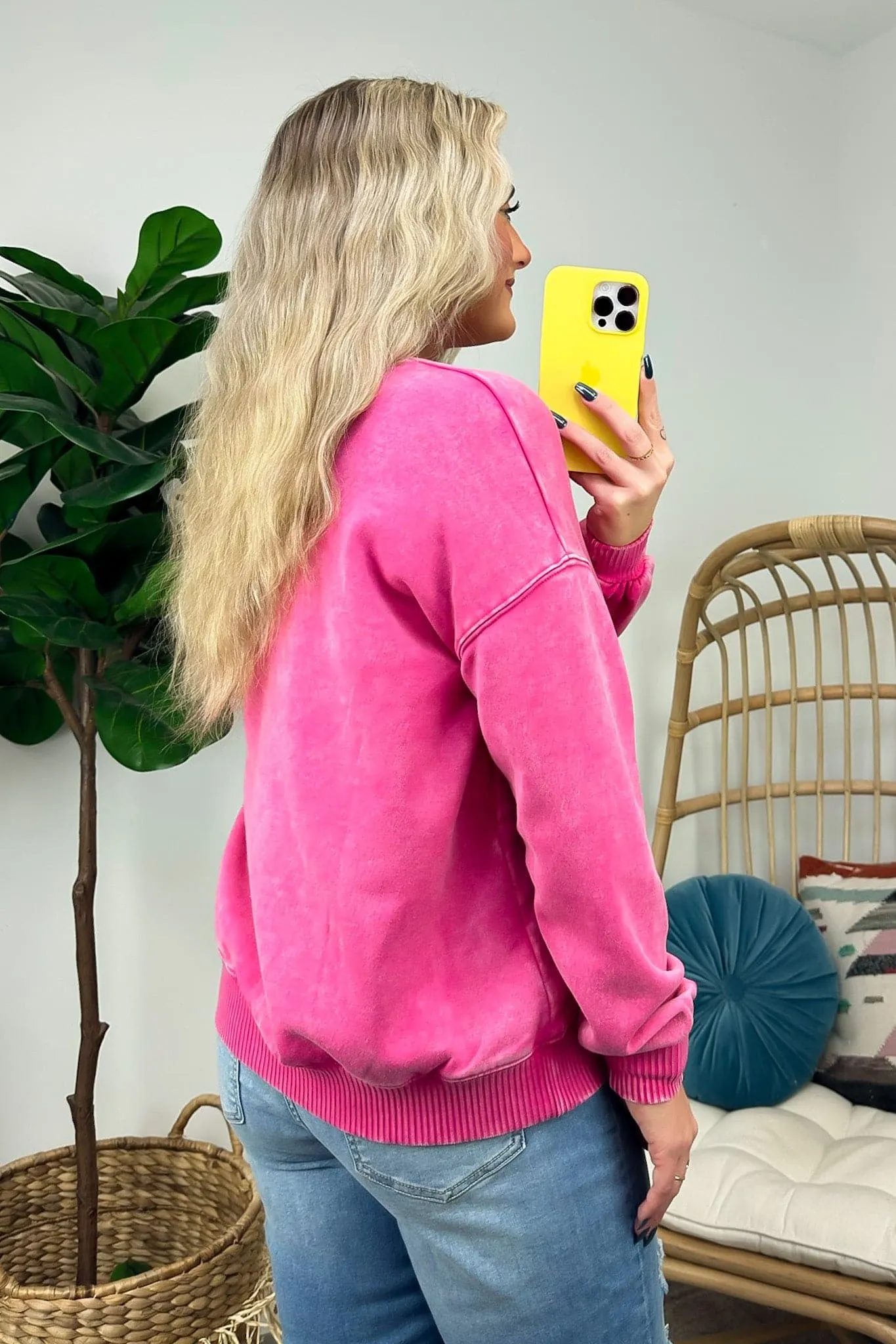 Nuvola Acid Wash Oversized Pullover - FINAL SALE