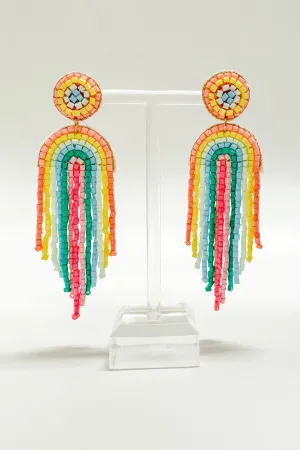 Obidos Beaded Rainbow Arch Drop Earrings - FINAL SALE