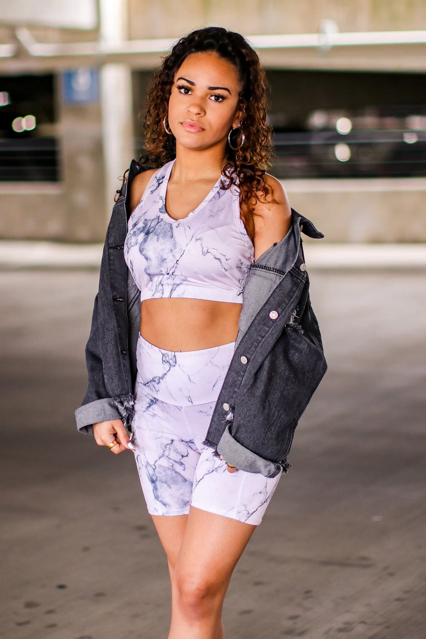 Offline Marble Print Bra Top - FINAL SALE