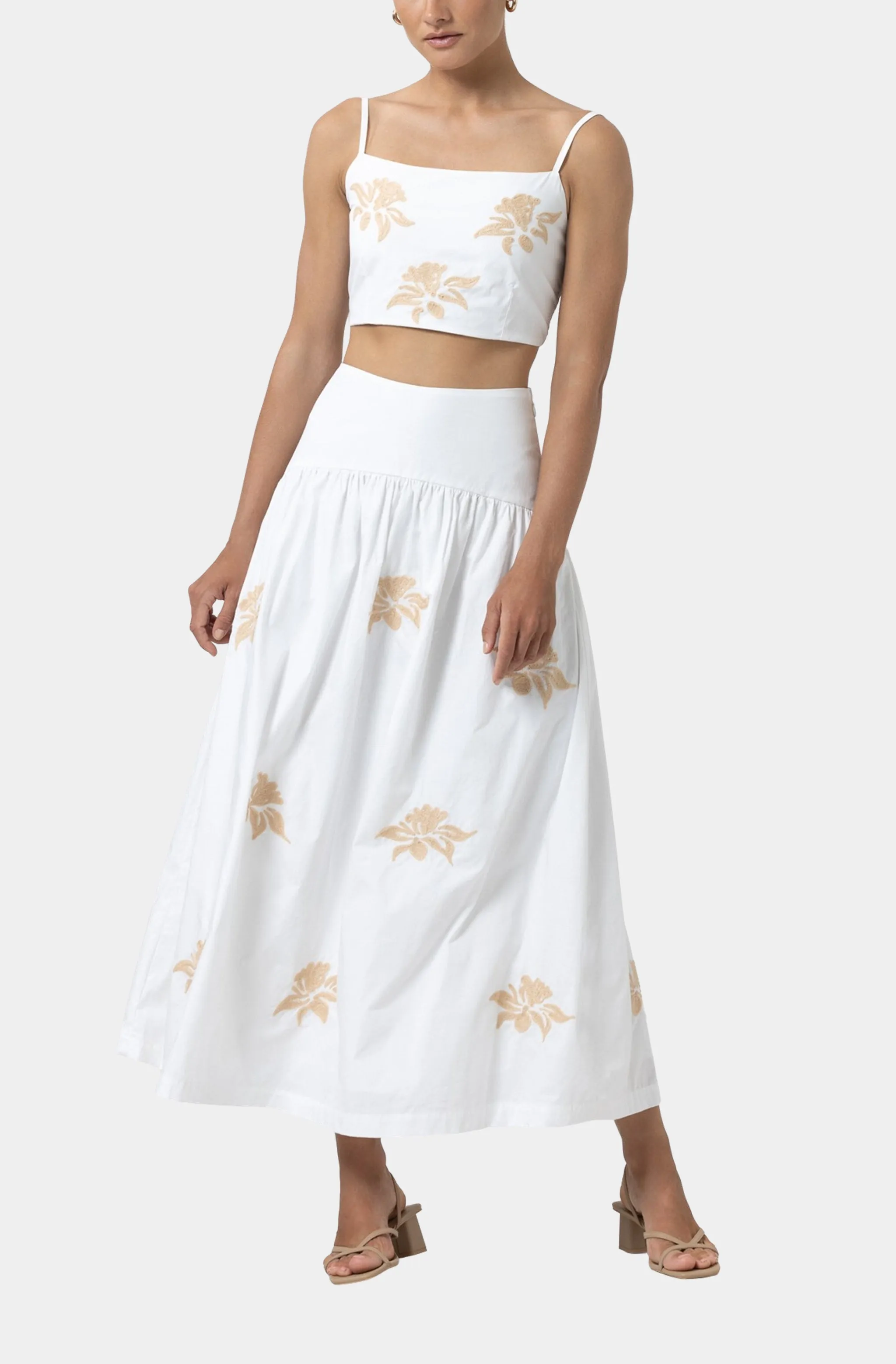 Oliver Embroidered Poplin Top