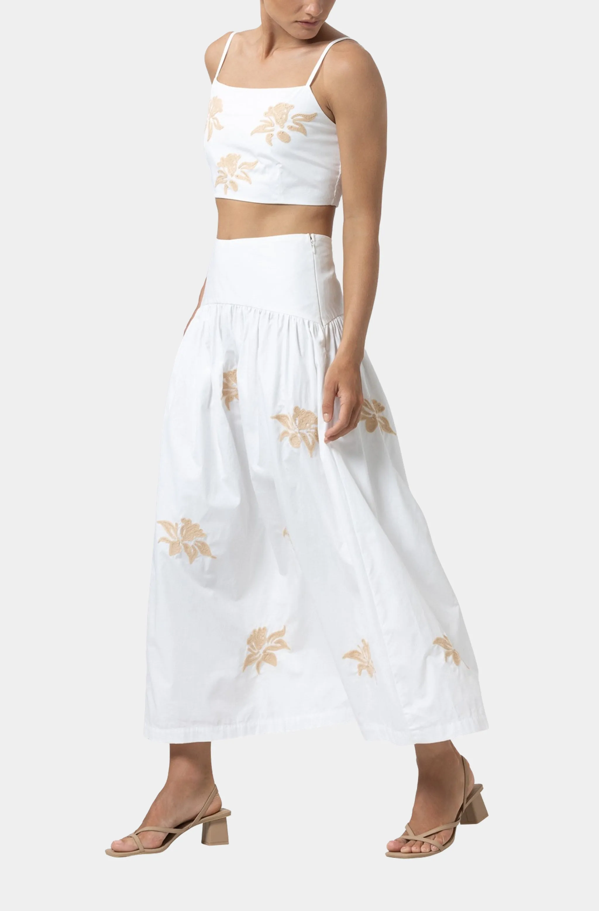 Oliver Embroidered Poplin Top