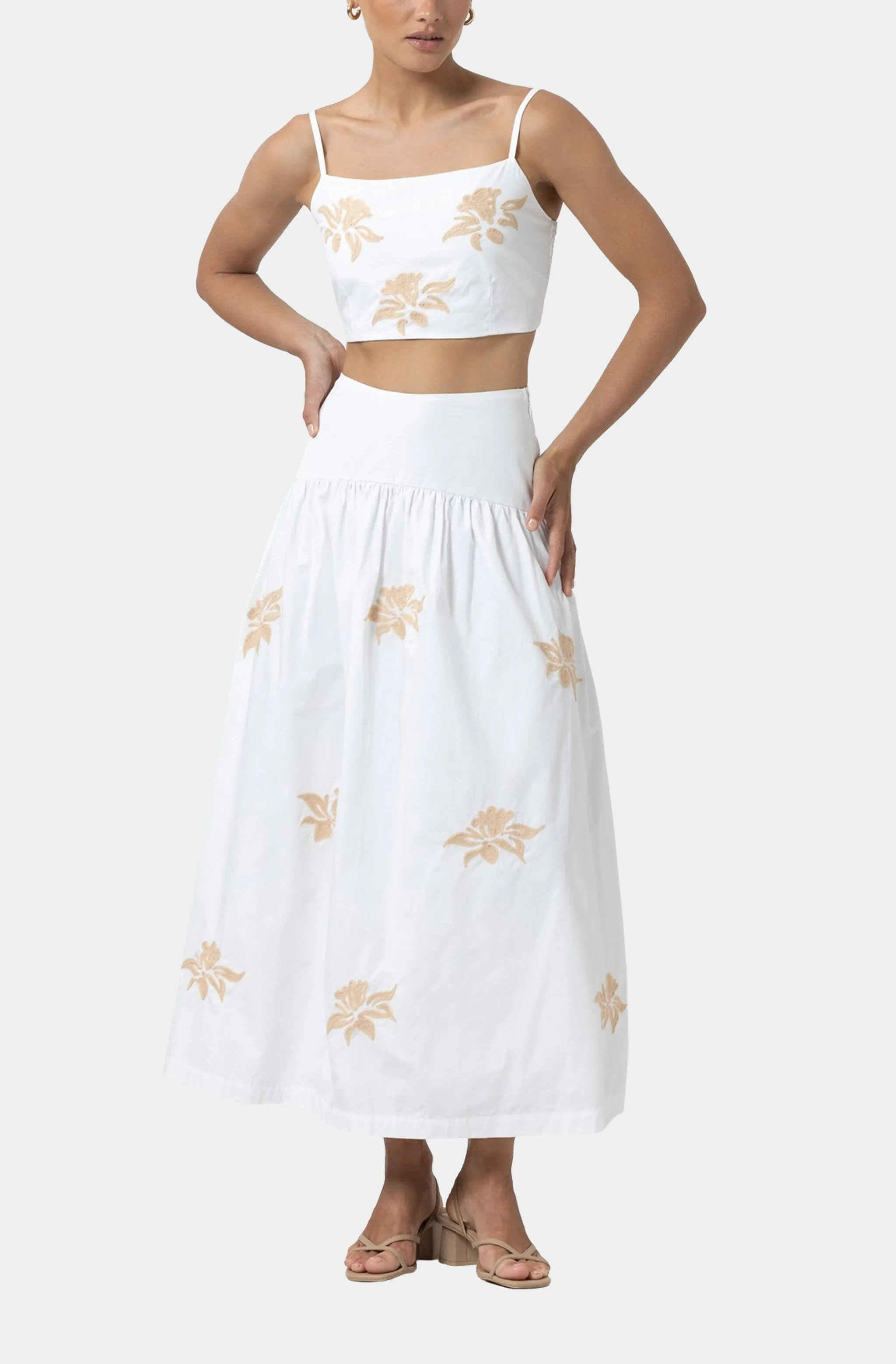 Oliver Embroidered Poplin Top