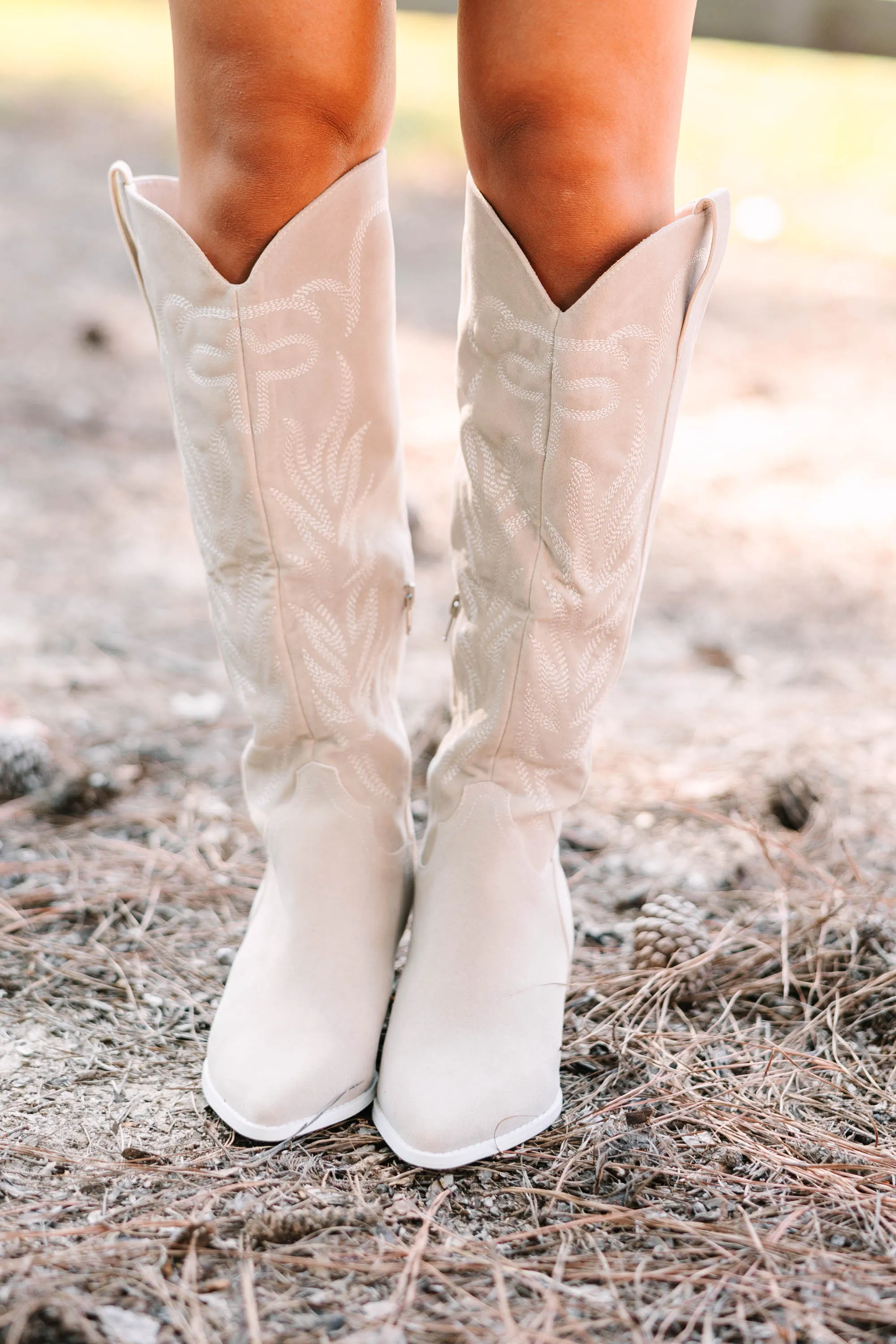 On My Mind Beige Brown Western Boots